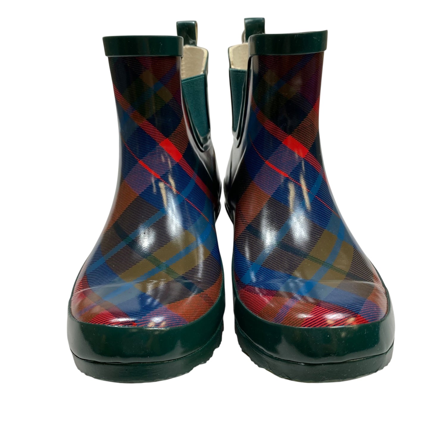 Boots Rain By Talbots In Plaid Pattern, Size:8