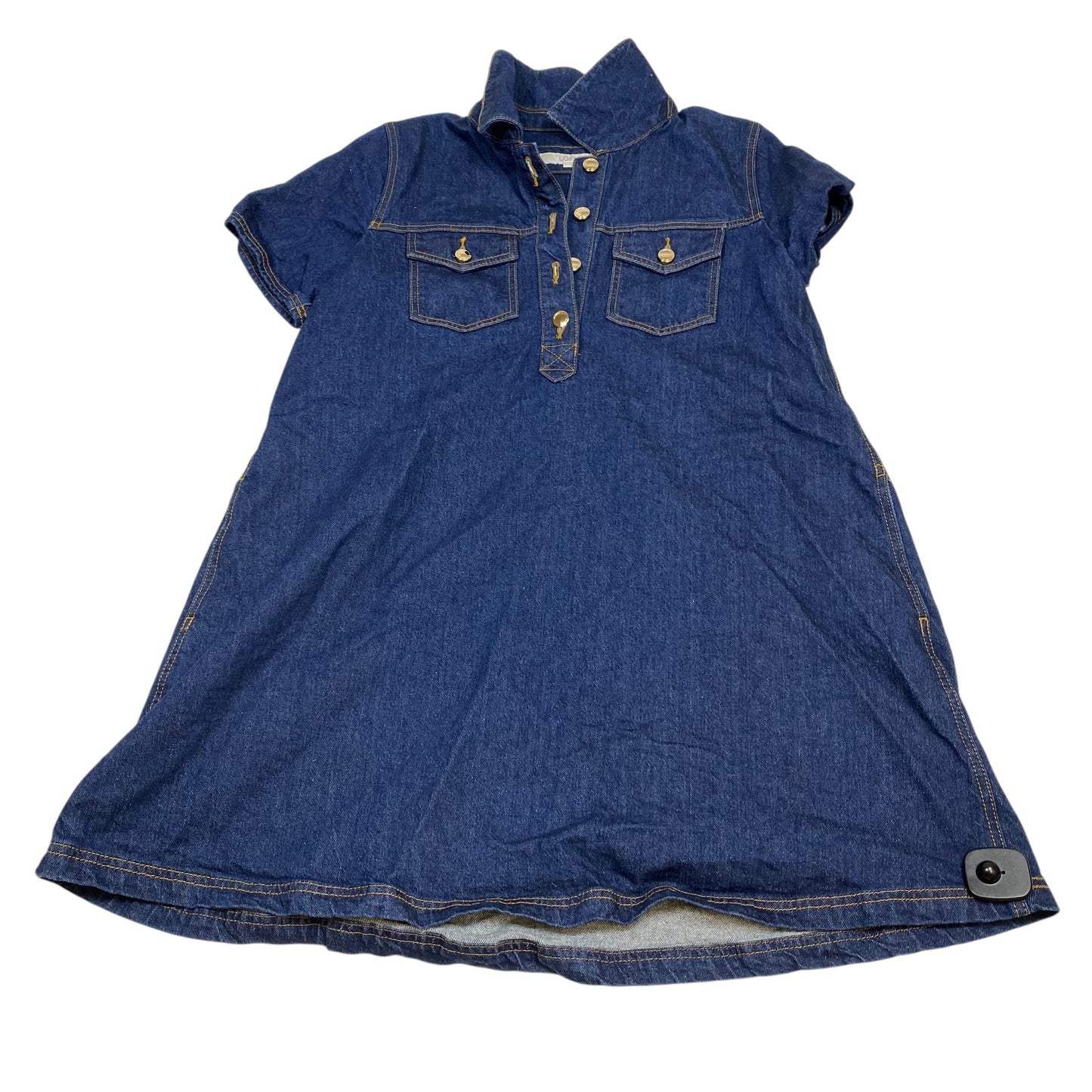 Dress Casual Short By Loft In Blue Denim, Size:M