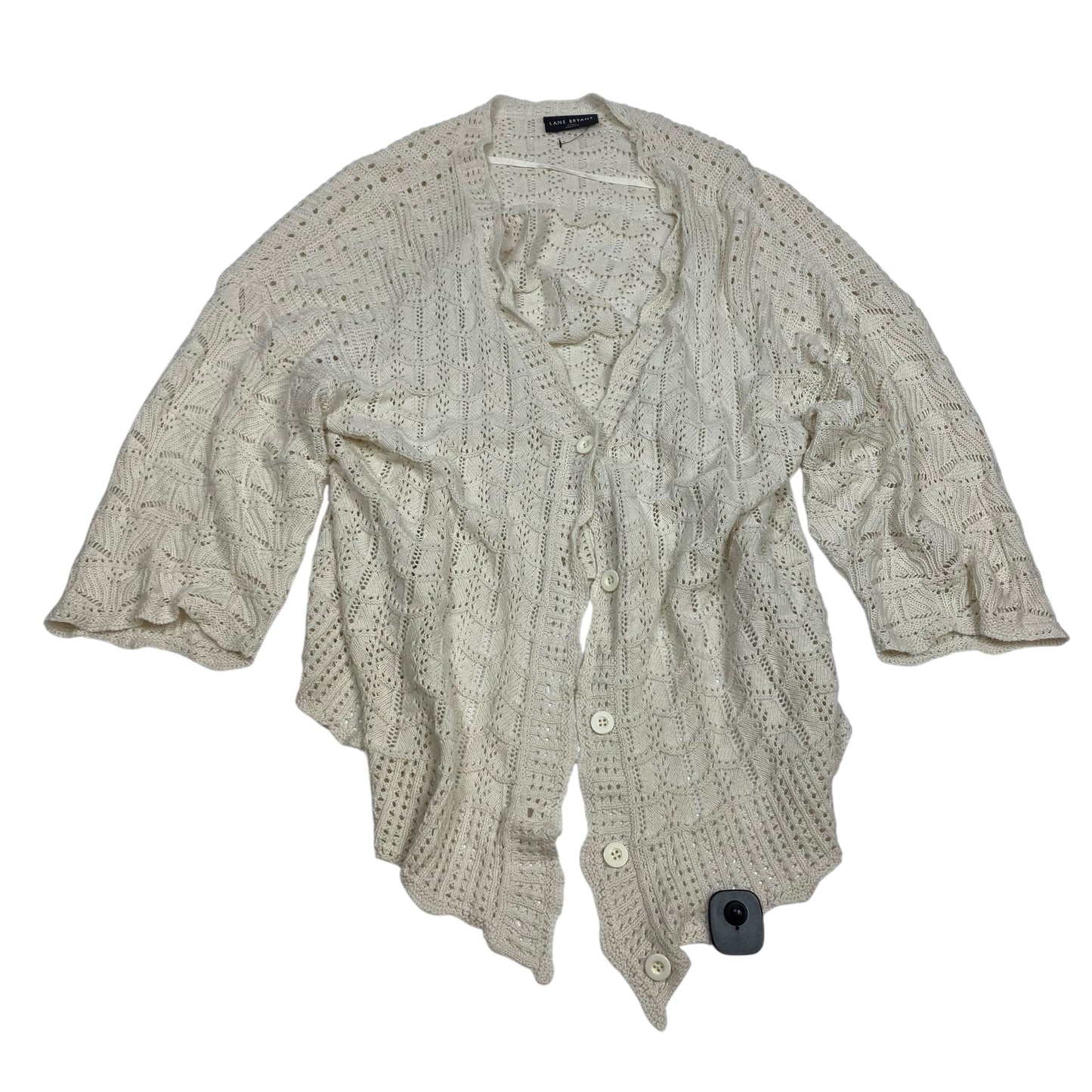 Cardigan By Lane Bryant In Cream, Size:3X