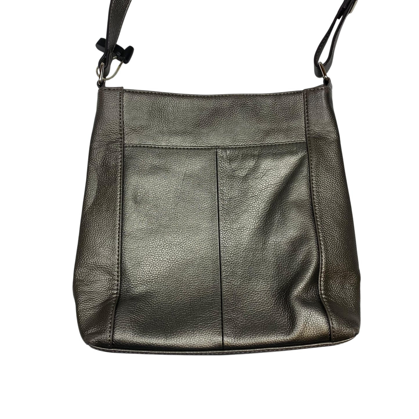 Crossbody Leather By Tignanello Purses In Silver, Size:Medium