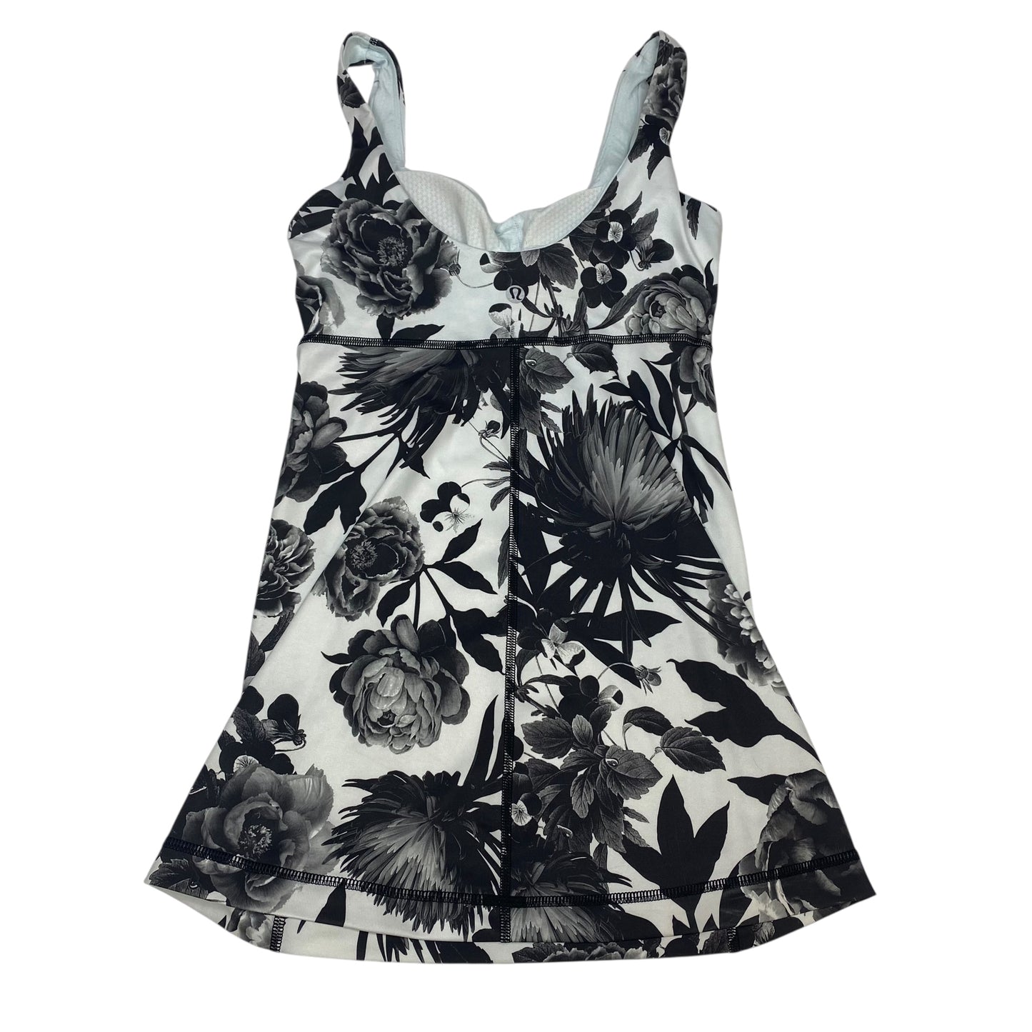 Athletic Tank Top By Lululemon In Black & White, Size:S