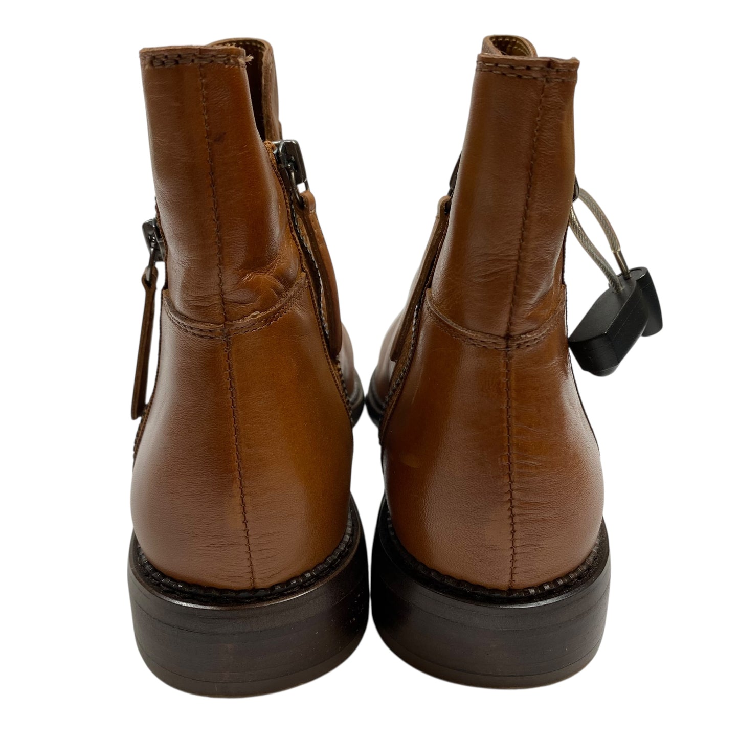 Boots Ankle Flats By Franco Sarto In Brown, Size:8.5