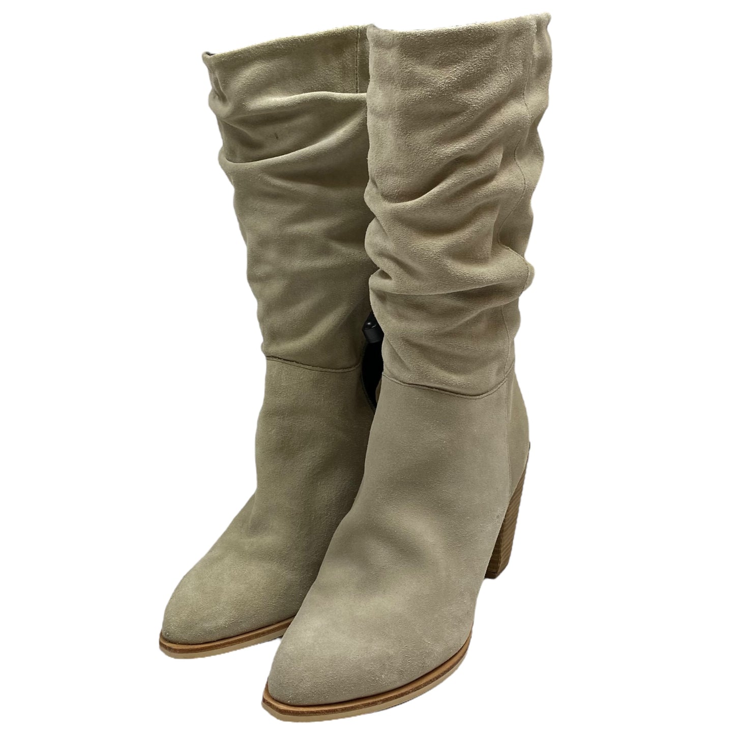 Boots Mid-Calf Heels By Crevo In Tan, Size:8.5