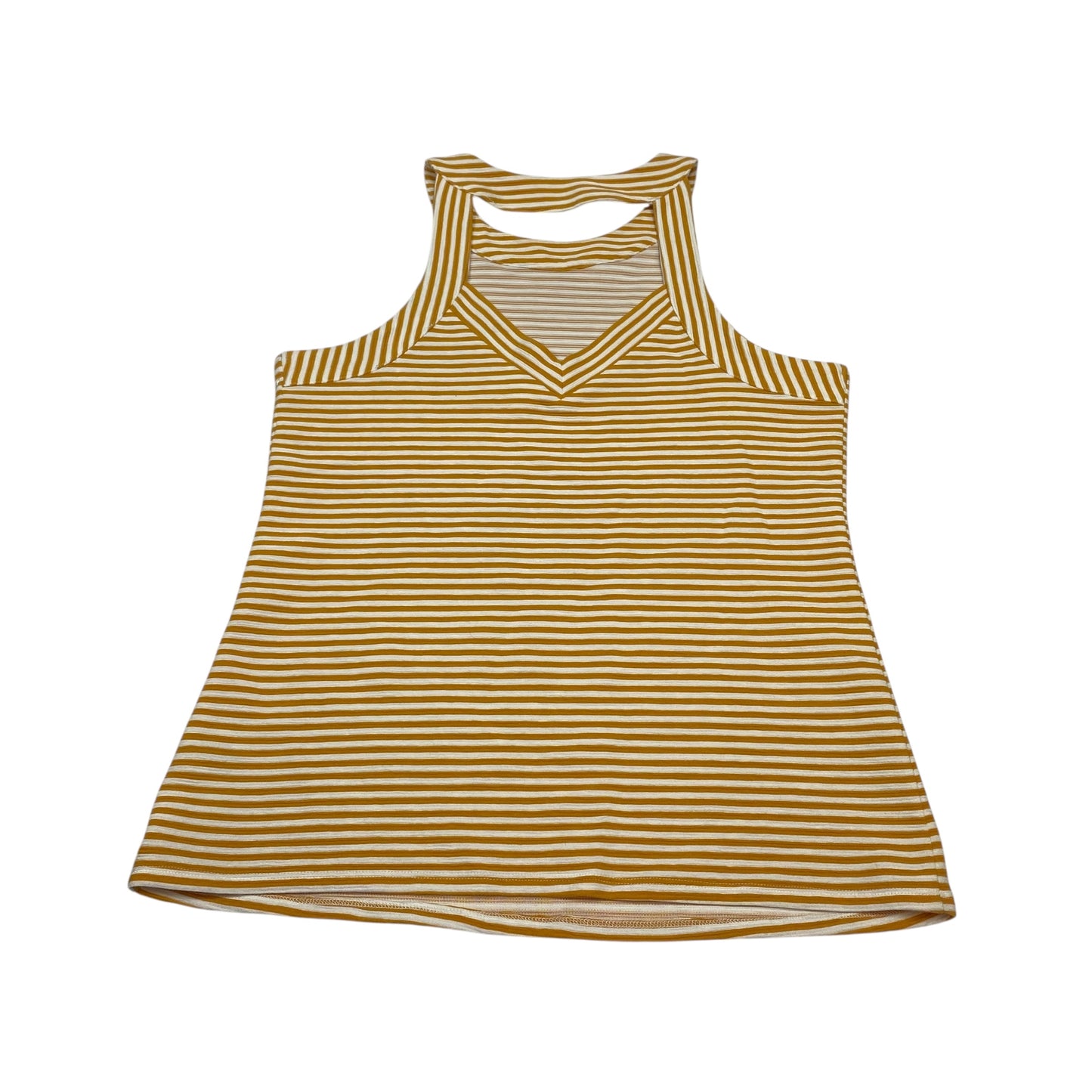 Top Sleeveless By Deletta In Cream & Yellow, Size:M