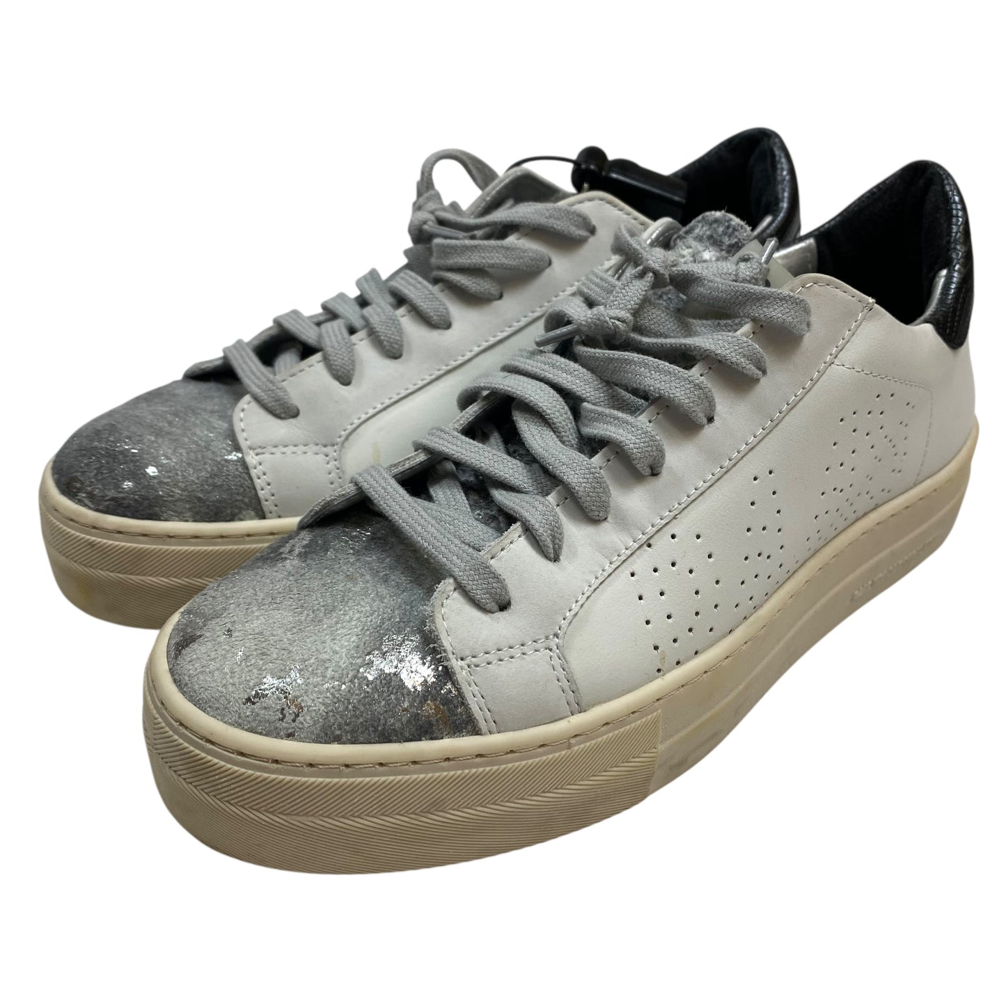 Shoes Designer By P448 In Grey & White, Size:8.5