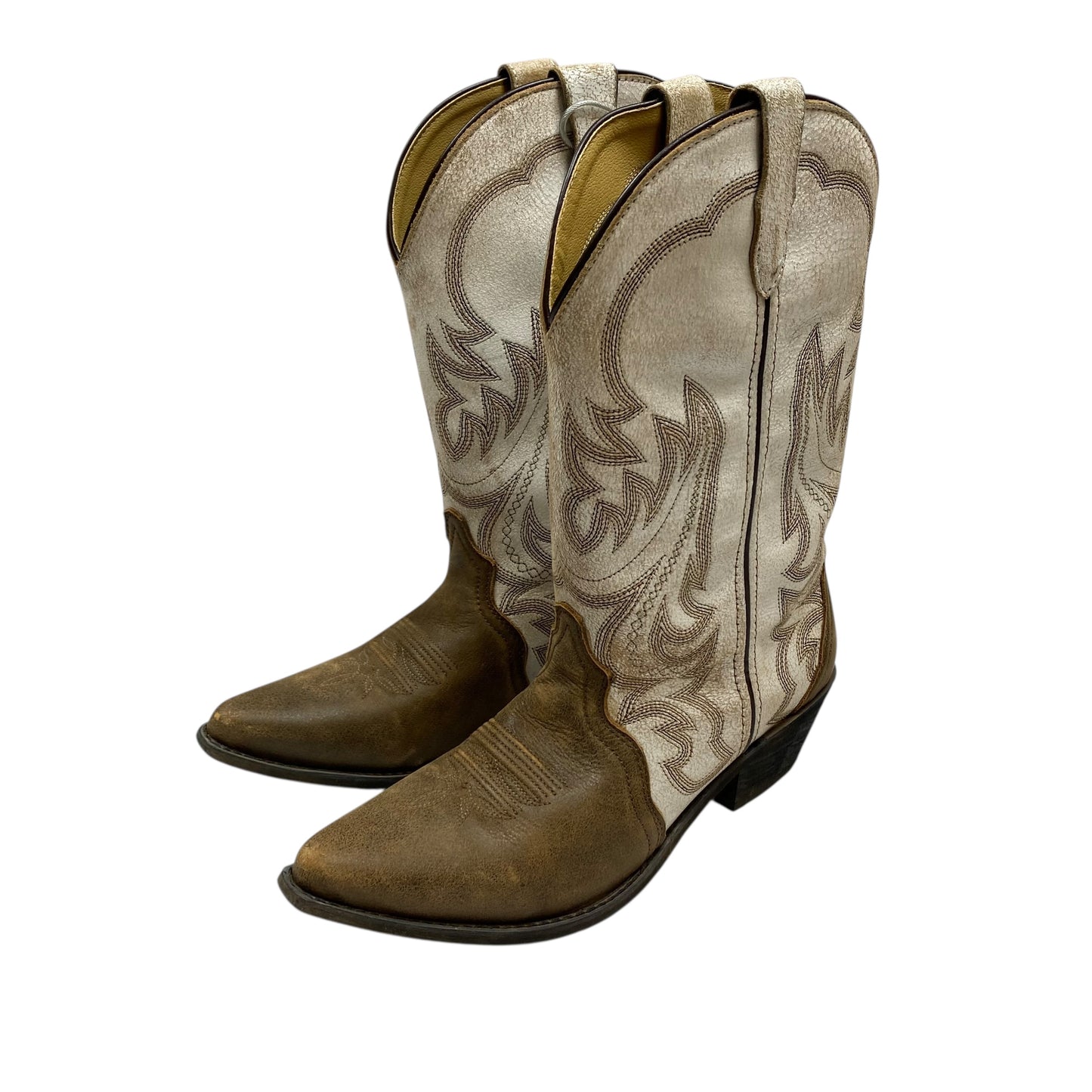 Boots Western By Smoky Mountain Boots In Brown & White, Size:9.5