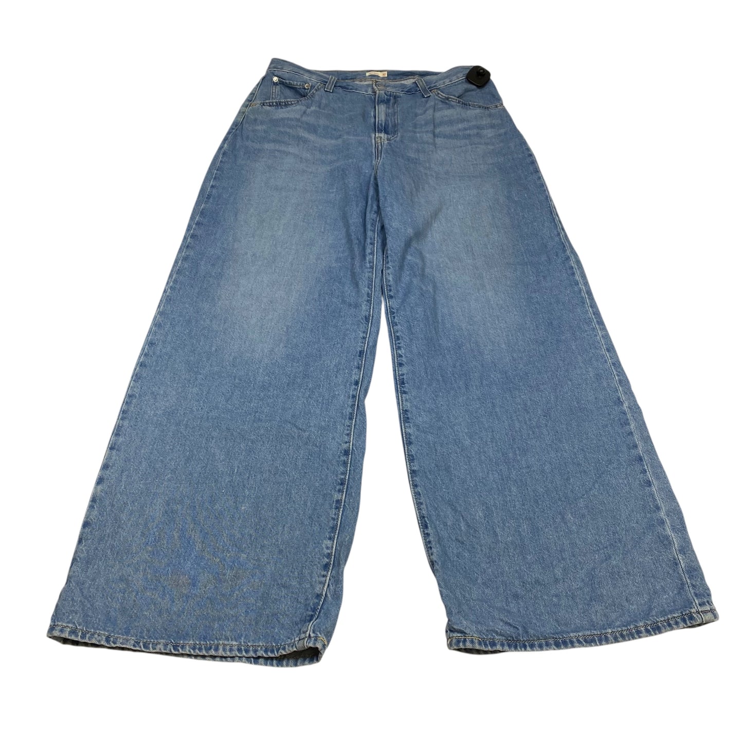 Jeans Wide Leg By Levis In Blue Denim, Size:14