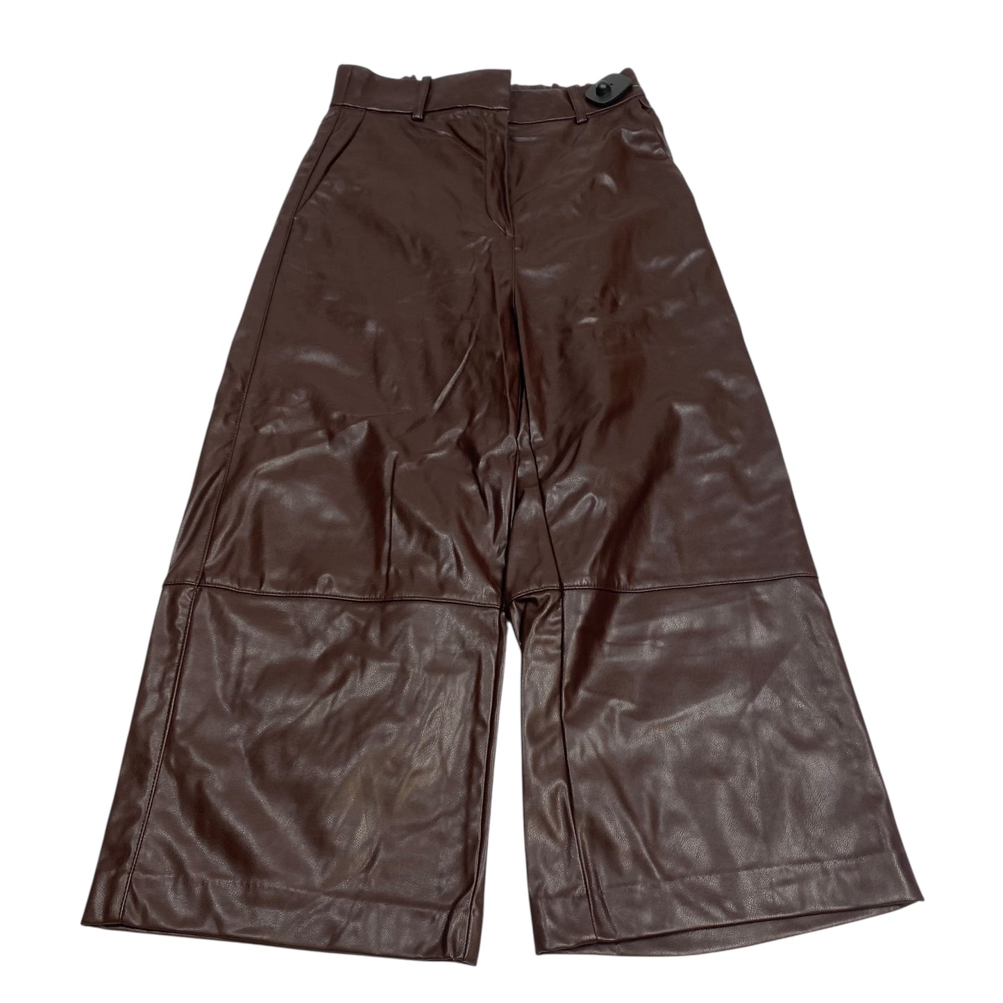 Pants Cropped By H&M In Brown, Size:8