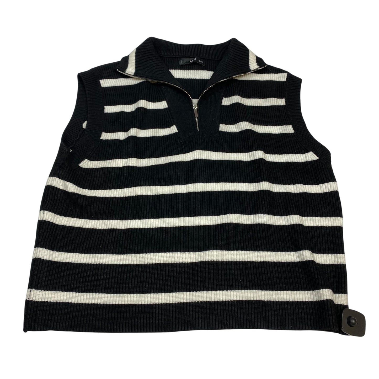 Vest Sweater By Mng In Black & Cream, Size:Xl