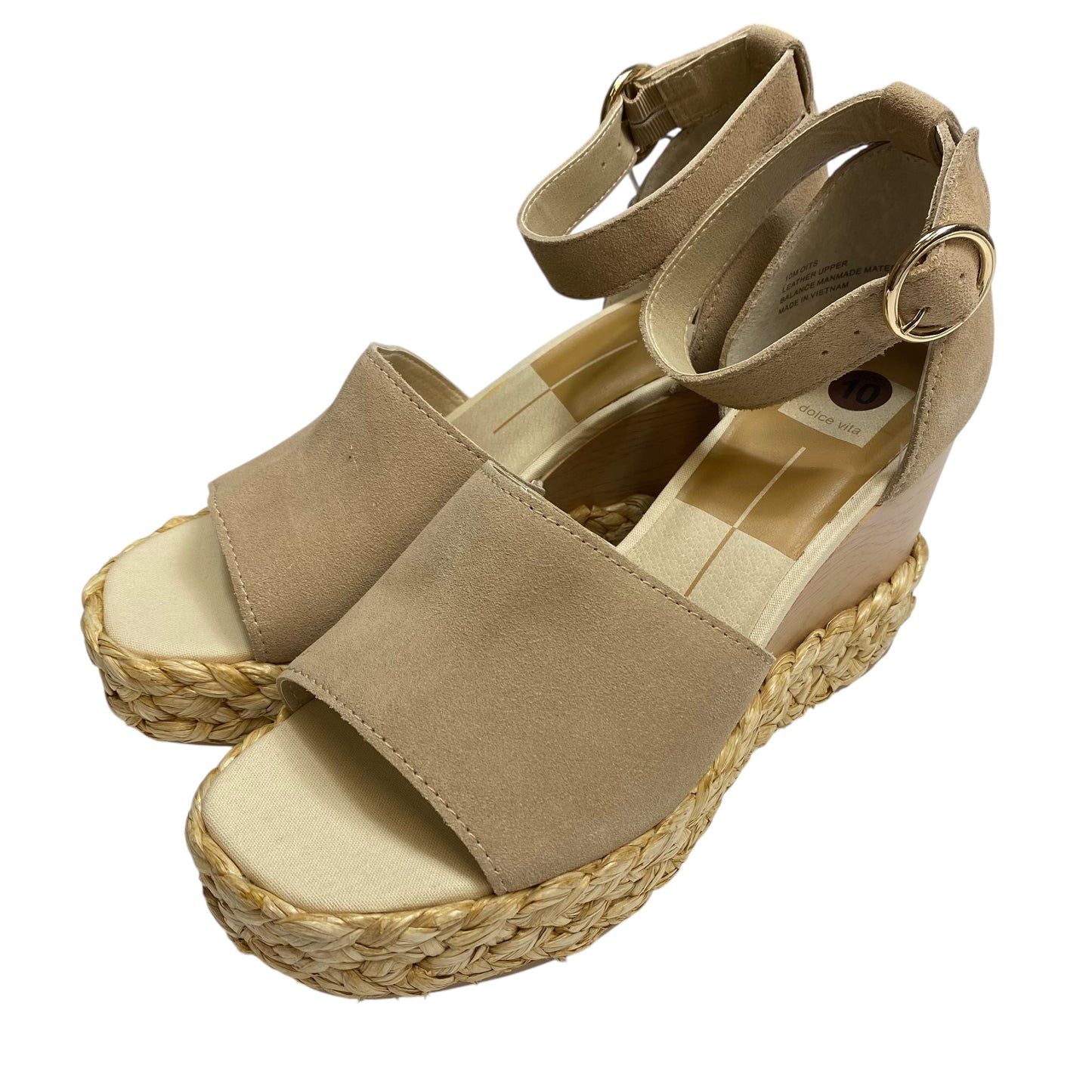 Shoes Heels Wedge By Dolce Vita In Tan, Size:10