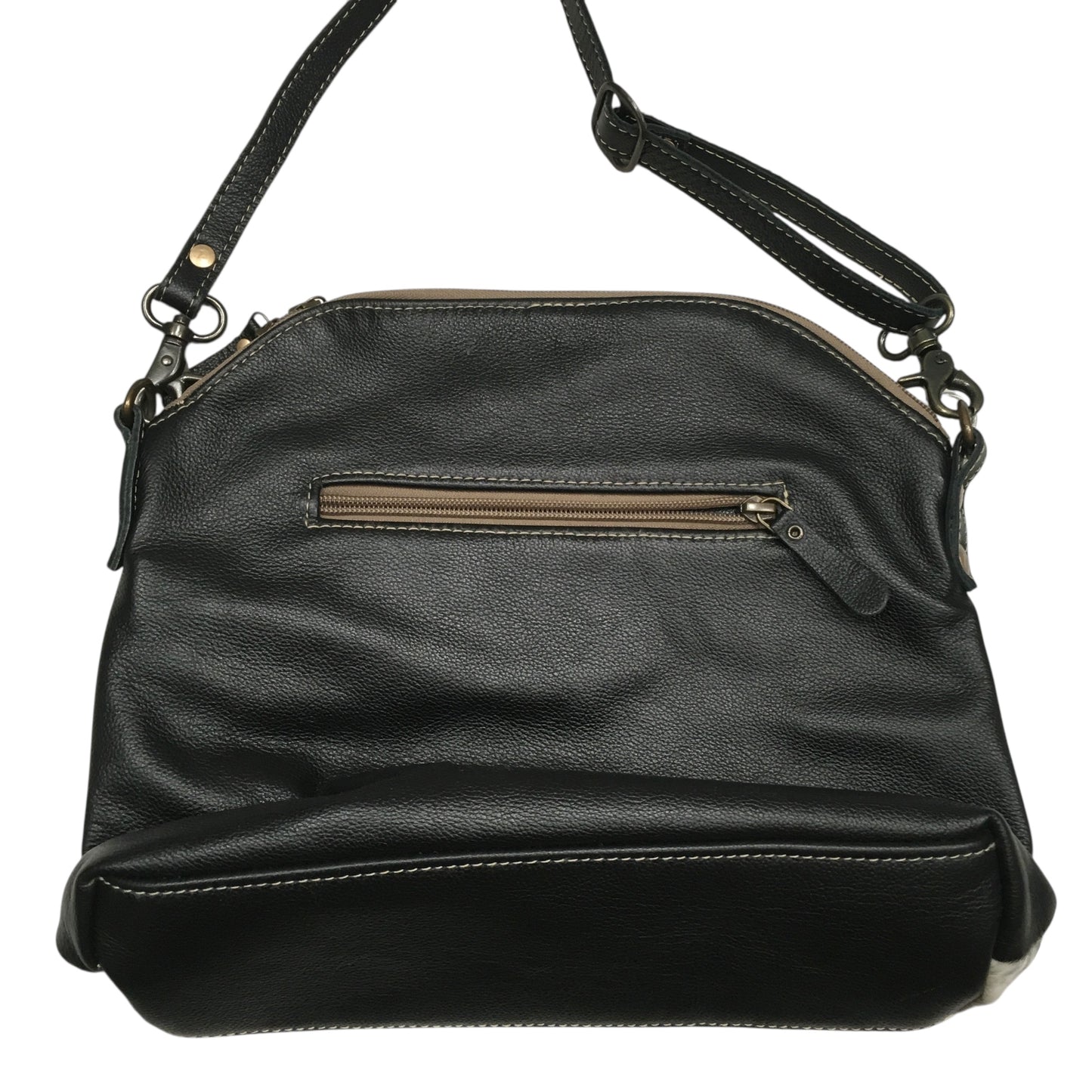 Crossbody By Myra In Black & Grey, Size:Medium
