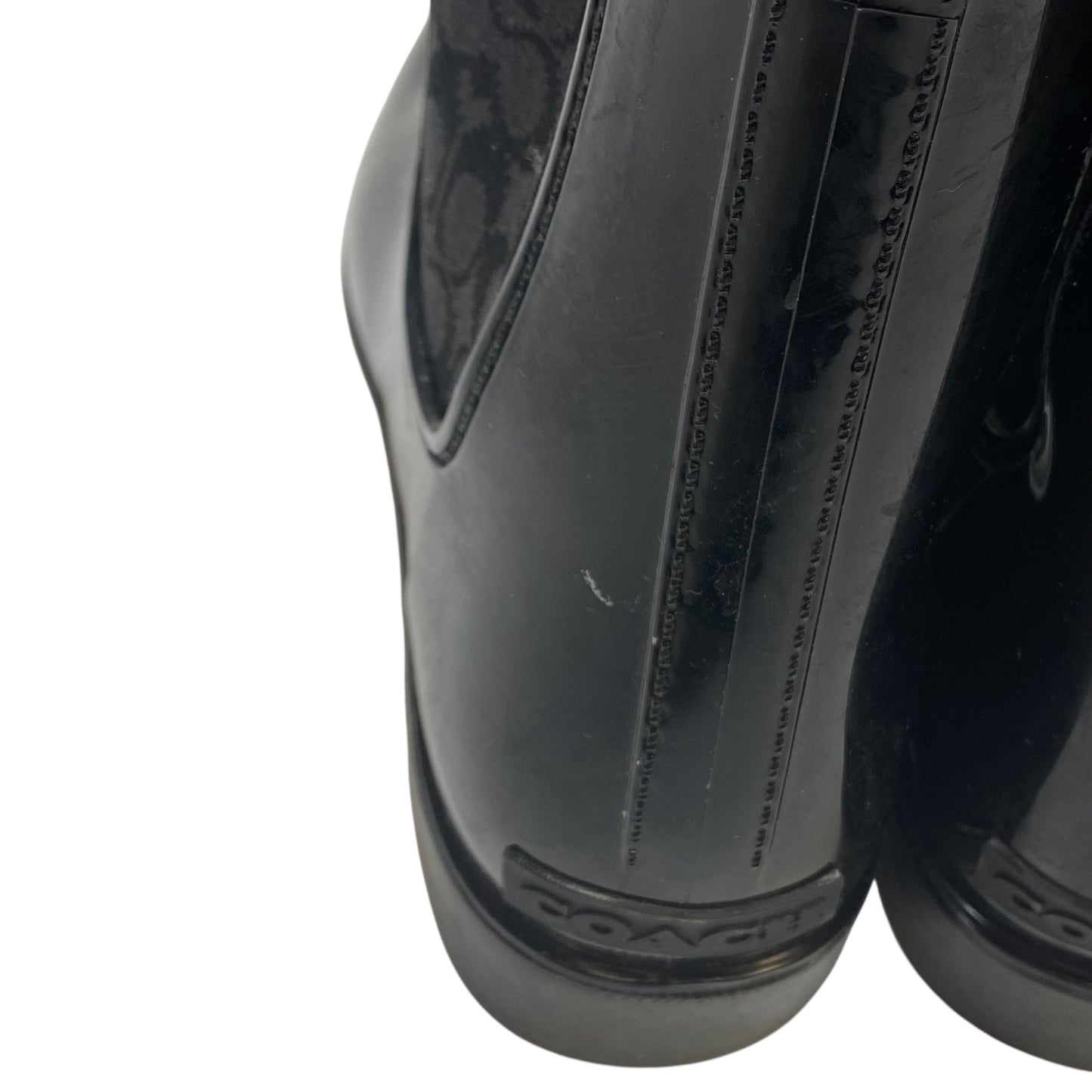 Boots Designer By Coach In Black & Grey, Size: 9