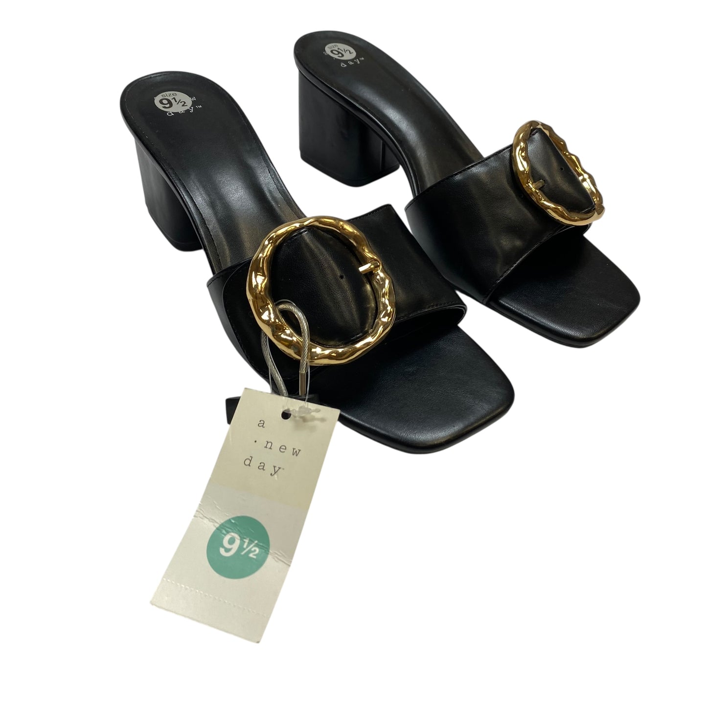 Sandals Heels Block By A New Day In Black, Size:9.5