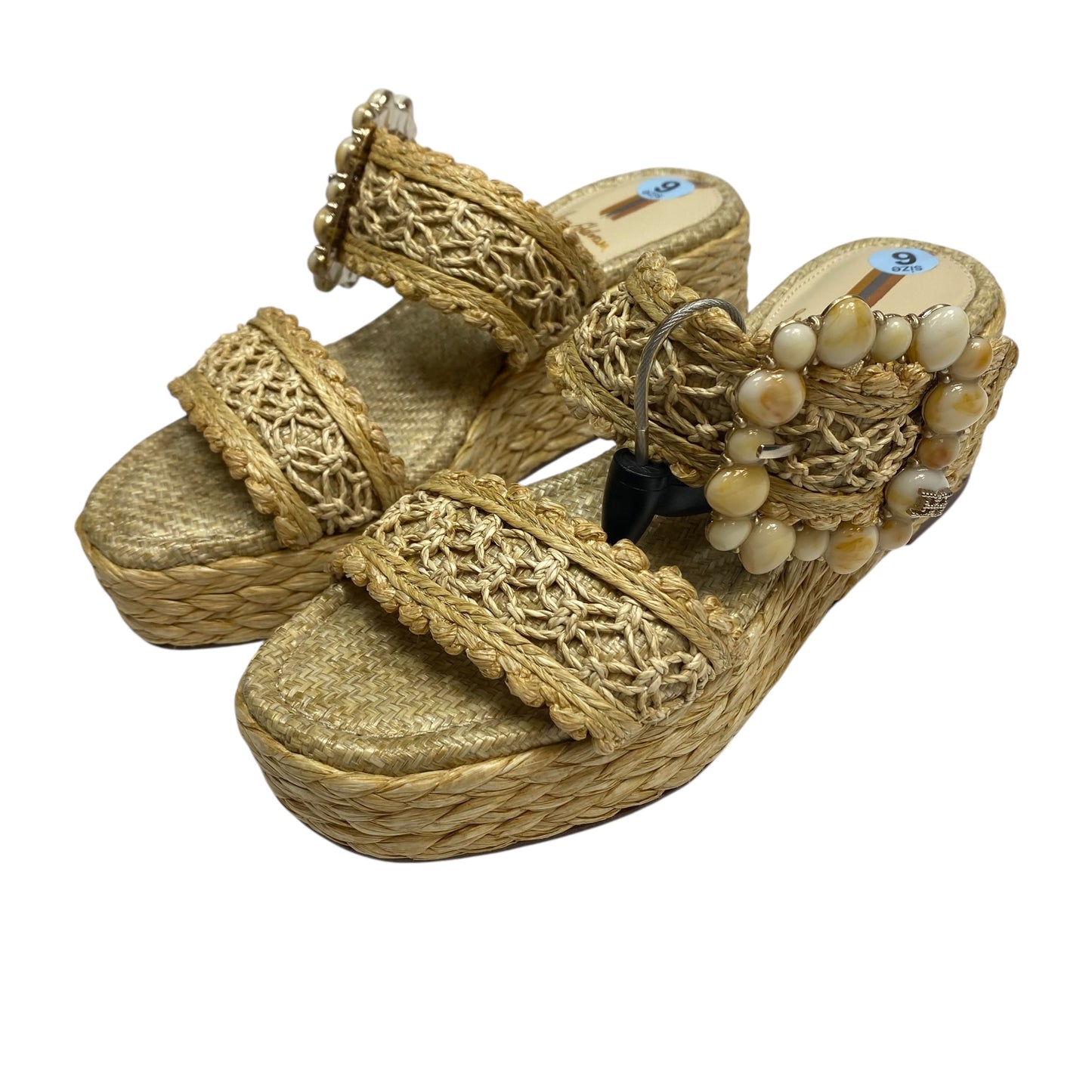 Sandals Heels Platform By Sam Edelman In Tan, Size:6