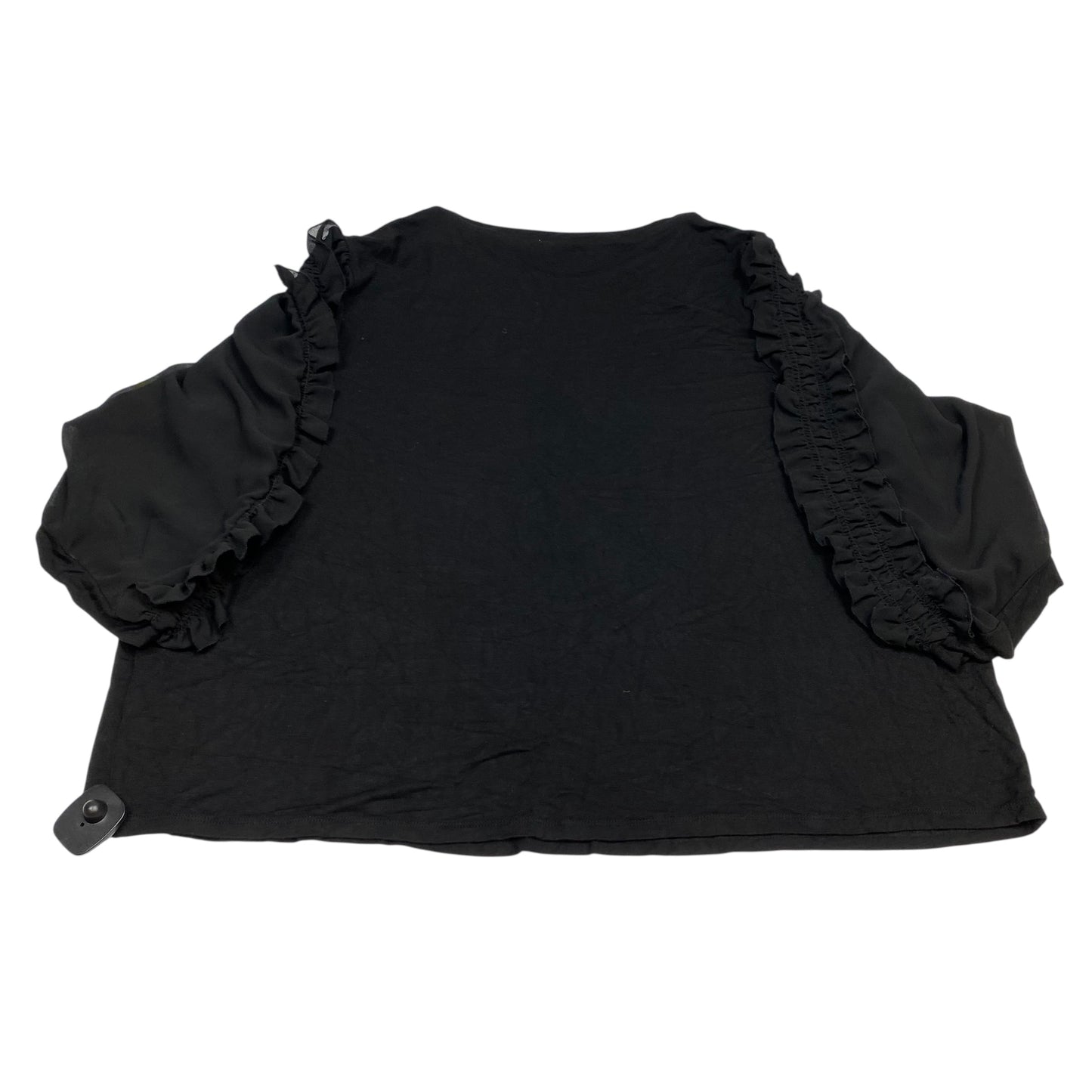 Top 3/4 Sleeve By Philosophy In Black, Size:3X