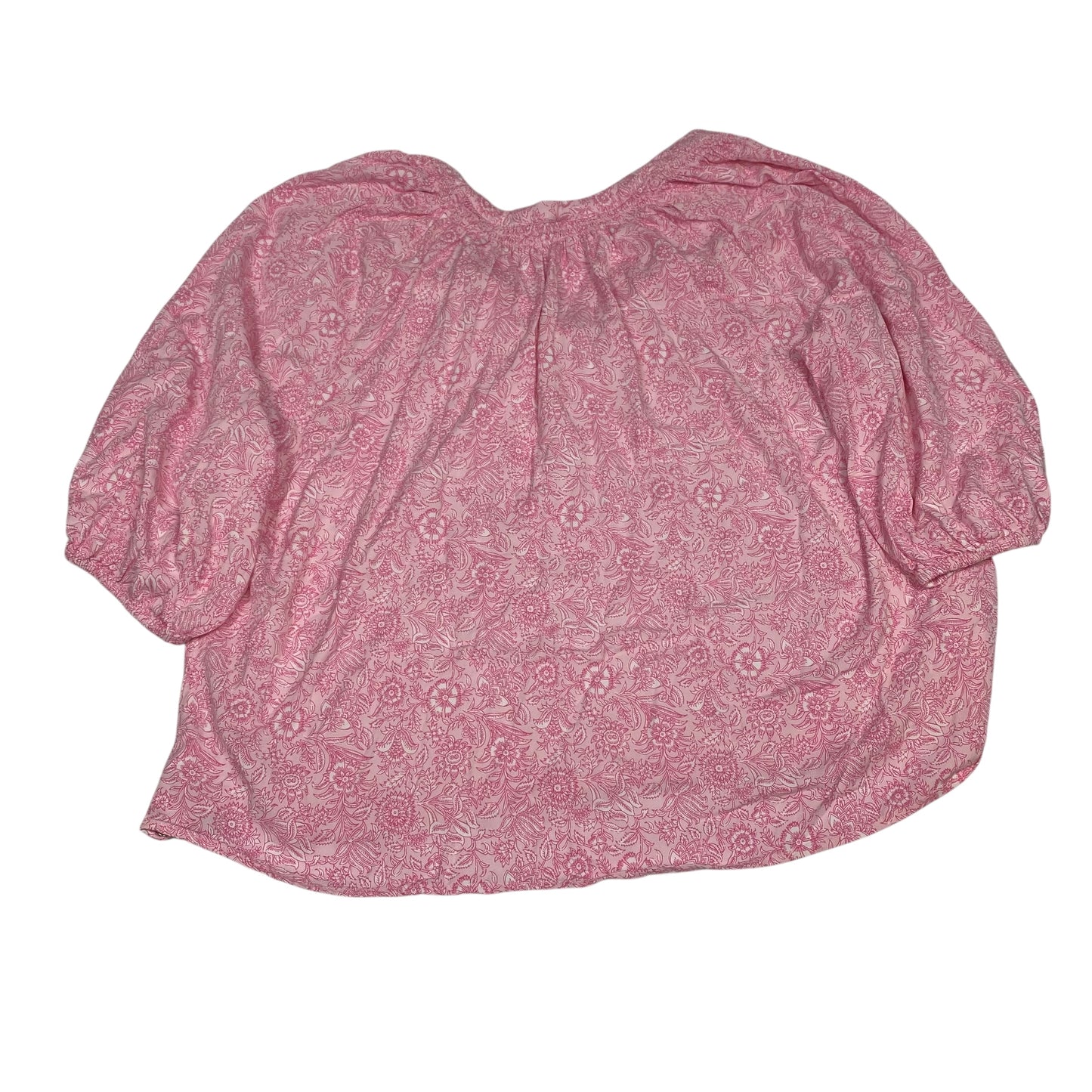 Top 3/4 Sleeve By Crown And Ivy In Pink, Size:2X