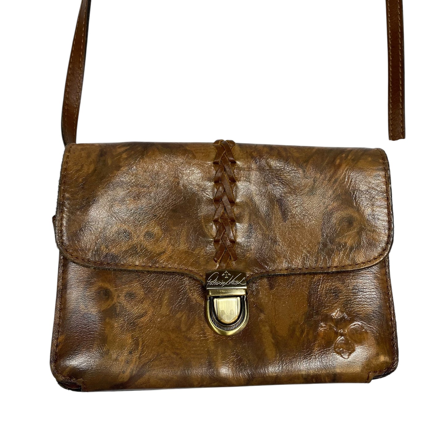 Crossbody Designer By Patricia Nash In Brown, Size:Small