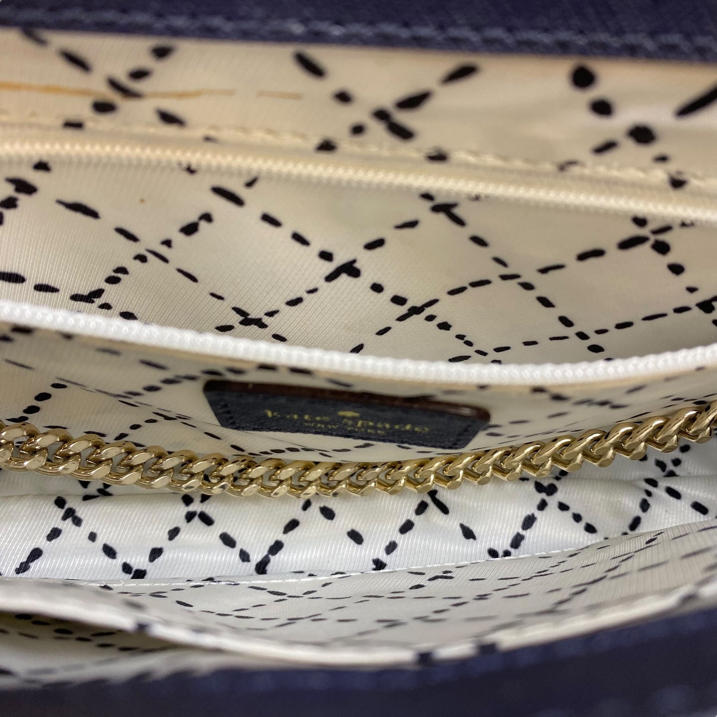 Crossbody Designer By Kate Spade In Navy, Size:Medium