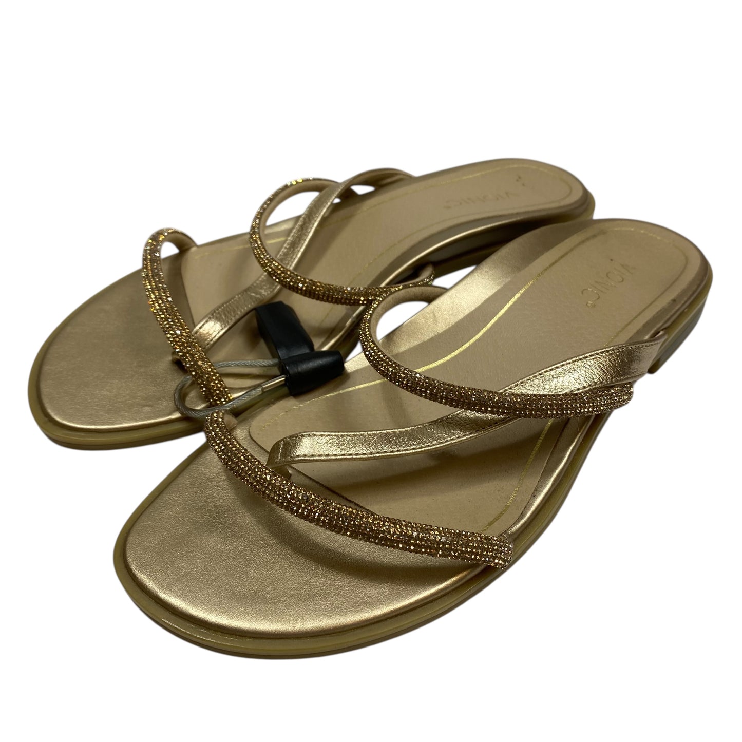 Sandals Flats By Vionic In Gold, Size:8