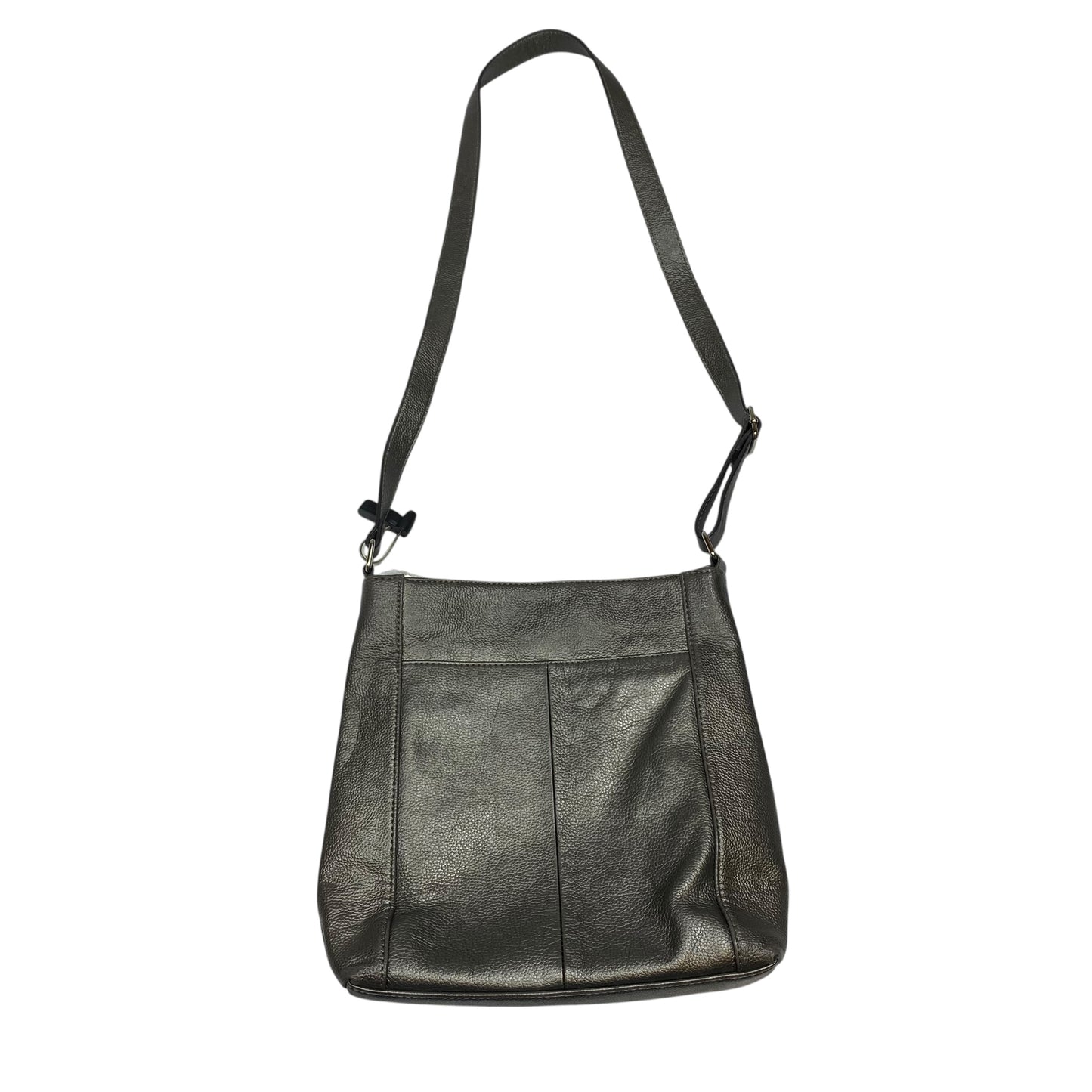 Crossbody Leather By Tignanello Purses In Silver, Size:Medium
