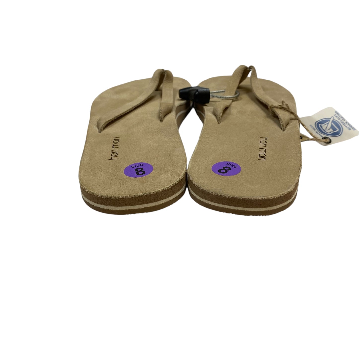 Sandals Flip Flops By Hari Mari In Tan, Size:8