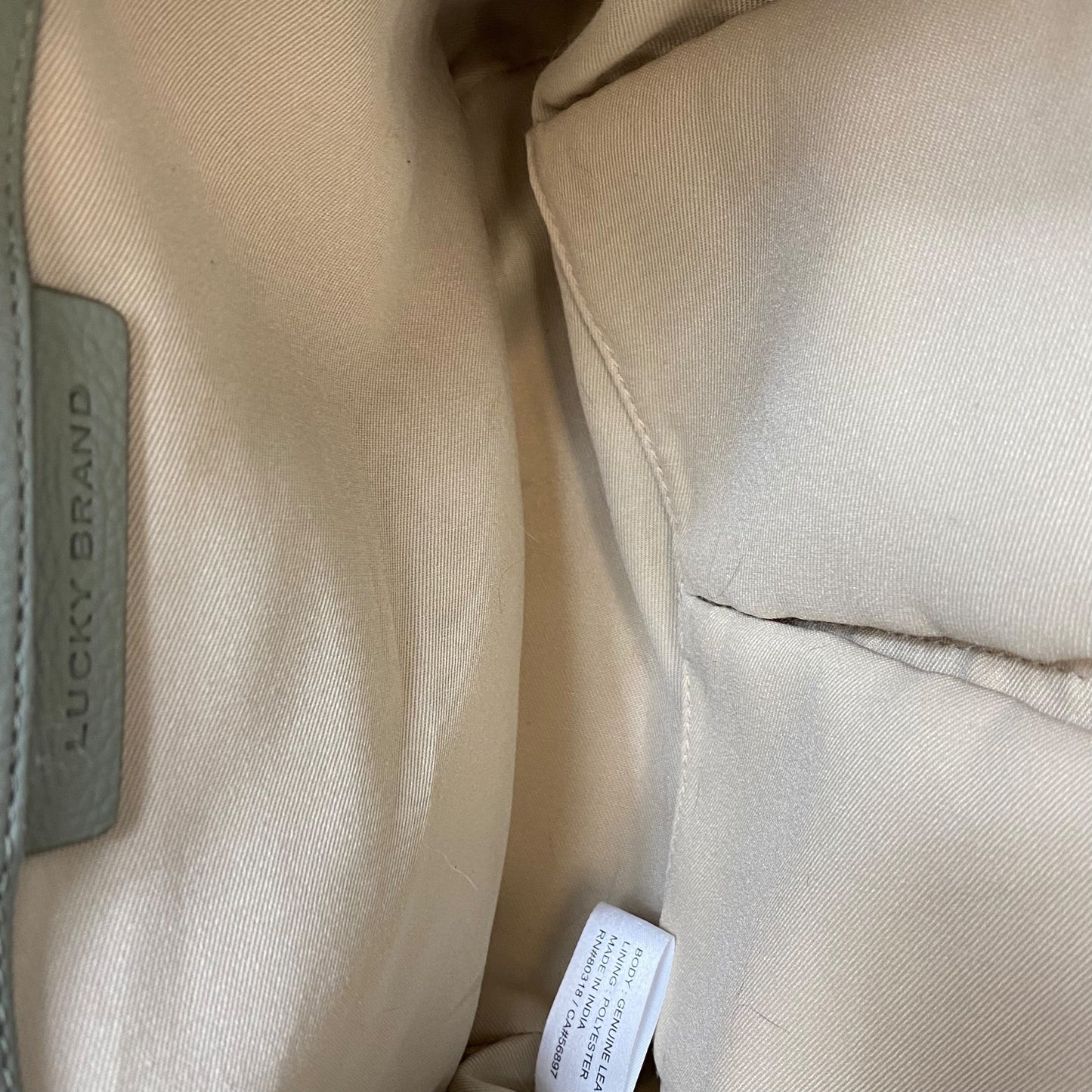 Handbag Leather By Lucky Brand In Green, Size:Small