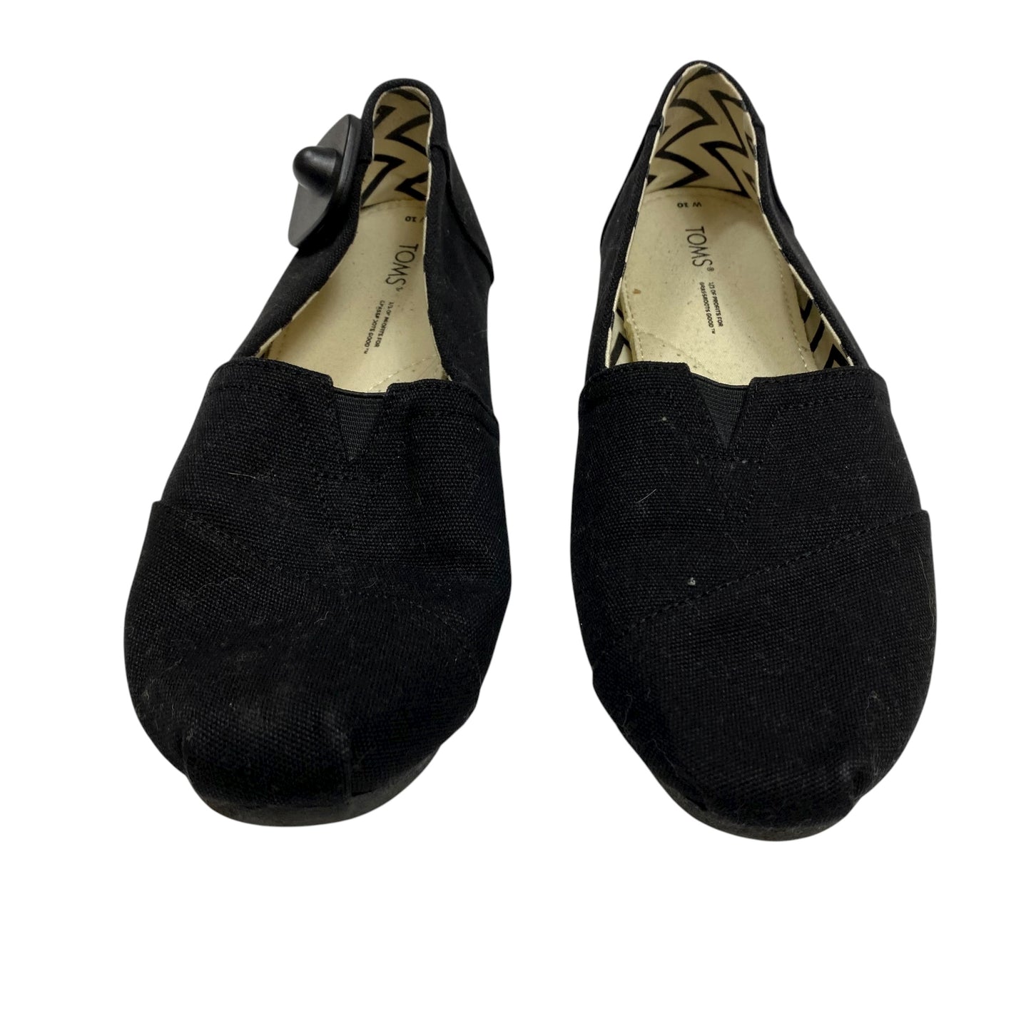 Shoes Flats By Toms In Black, Size:10