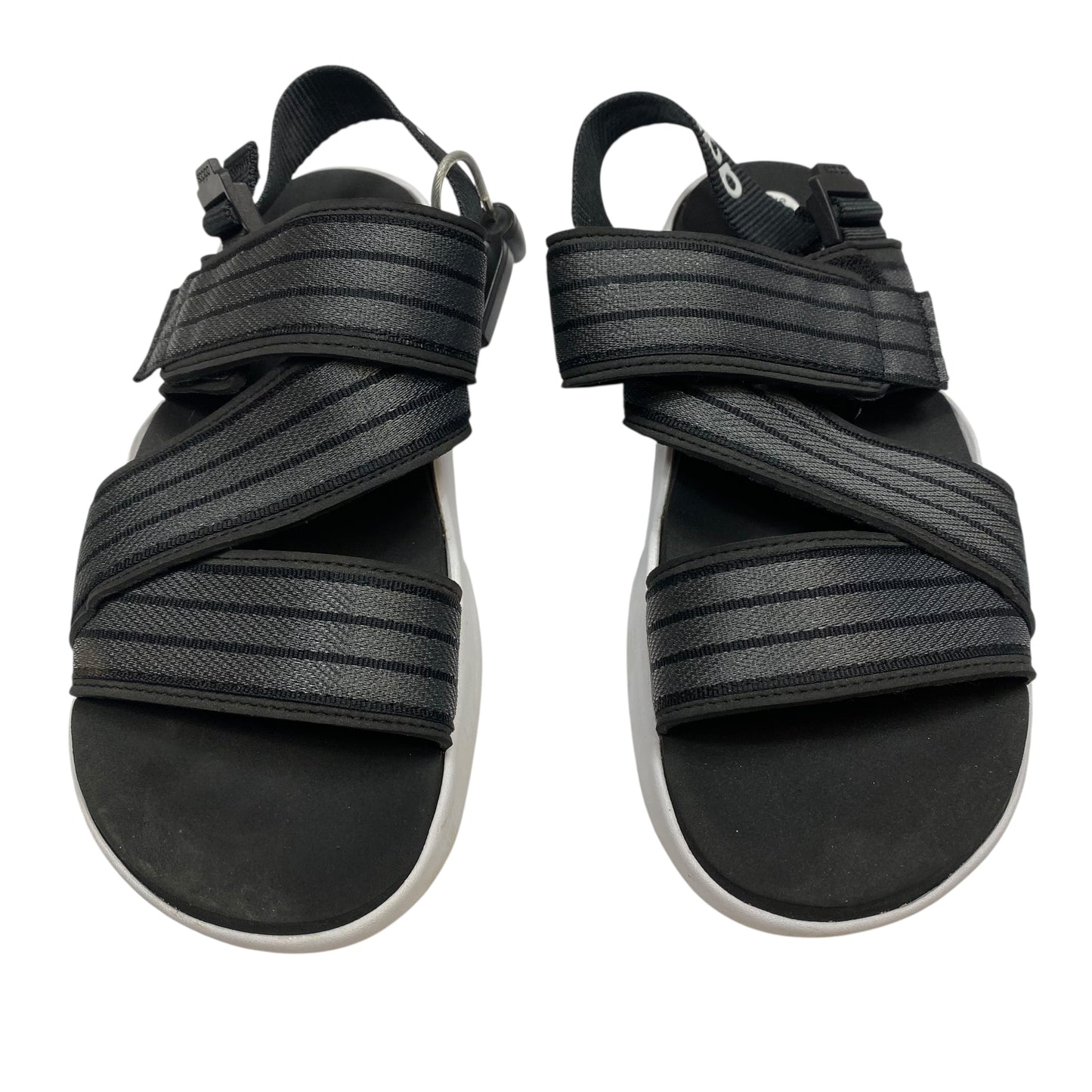 Sandals Sport By Adidas In Black & Grey, Size:7