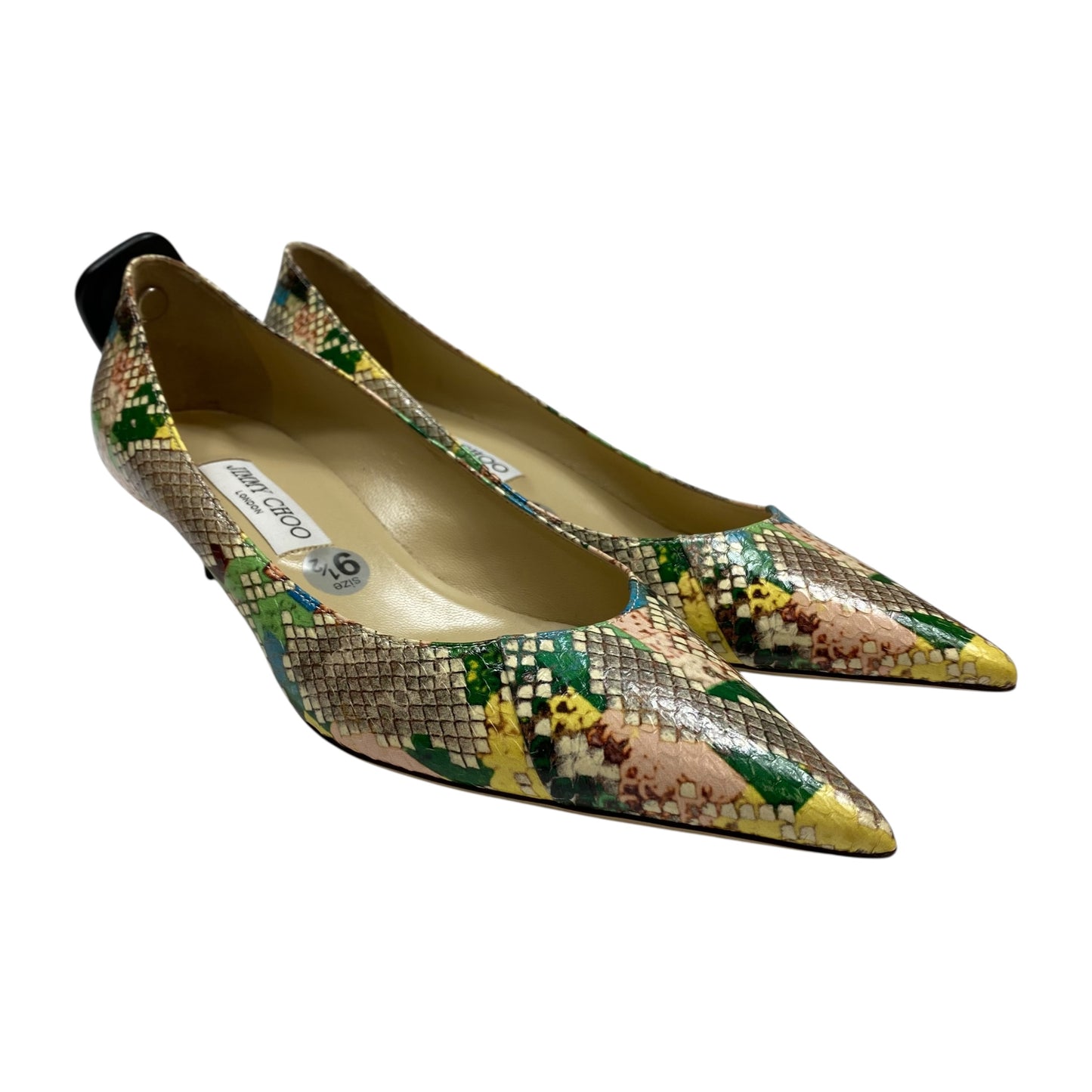 Shoes Luxury Designer By Jimmy Choo In Snakeskin Print, Size:9.5