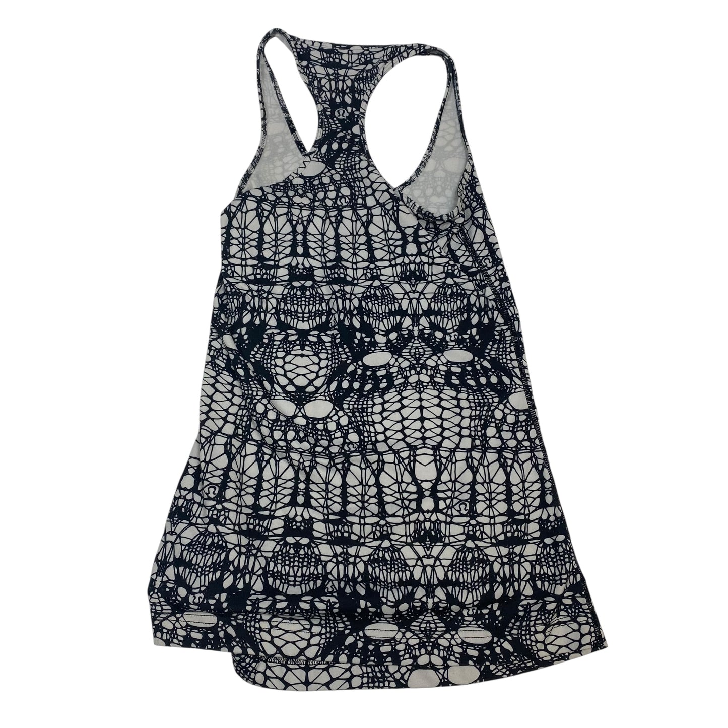 Athletic Tank Top By Lululemon In Black & White, Size:S