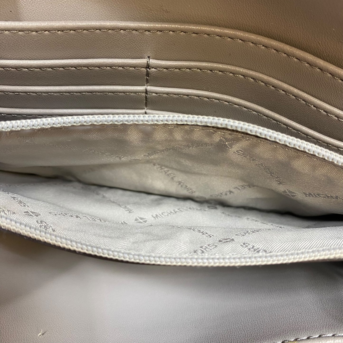 Wallet Designer By Michael Kors In Grey, Size:Large