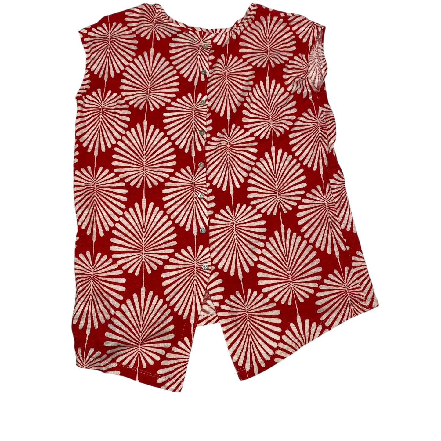 Top Sleeveless By Joie In Red & White, Size:L