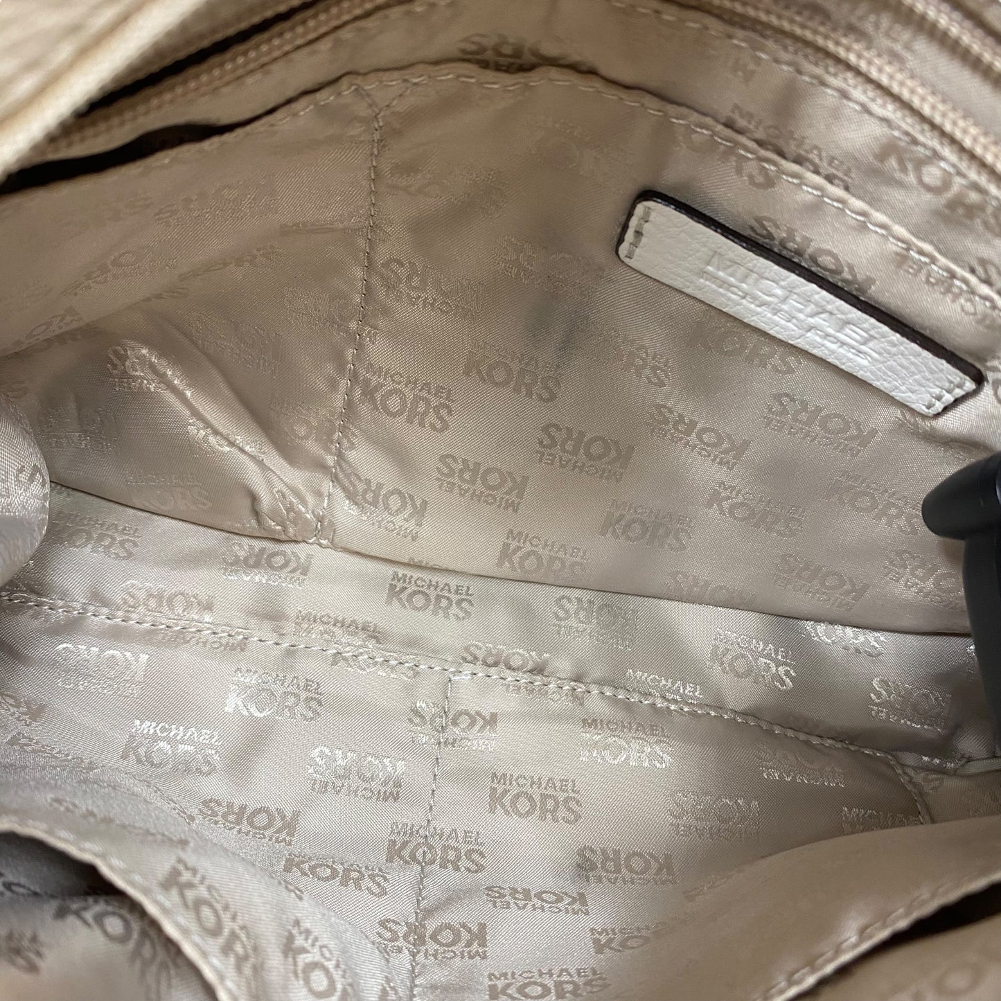 Crossbody Designer By Michael Kors In Cream, Size:Medium