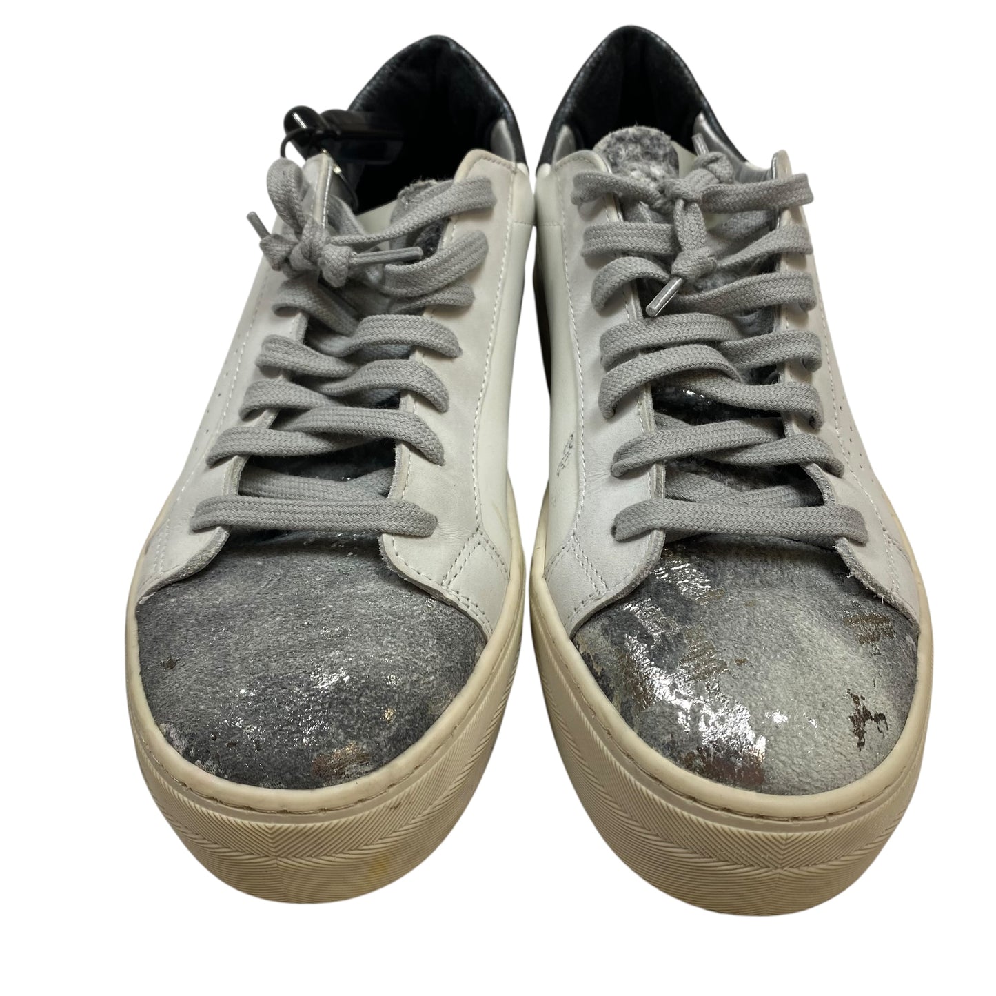 Shoes Designer By P448 In Grey & White, Size:8.5