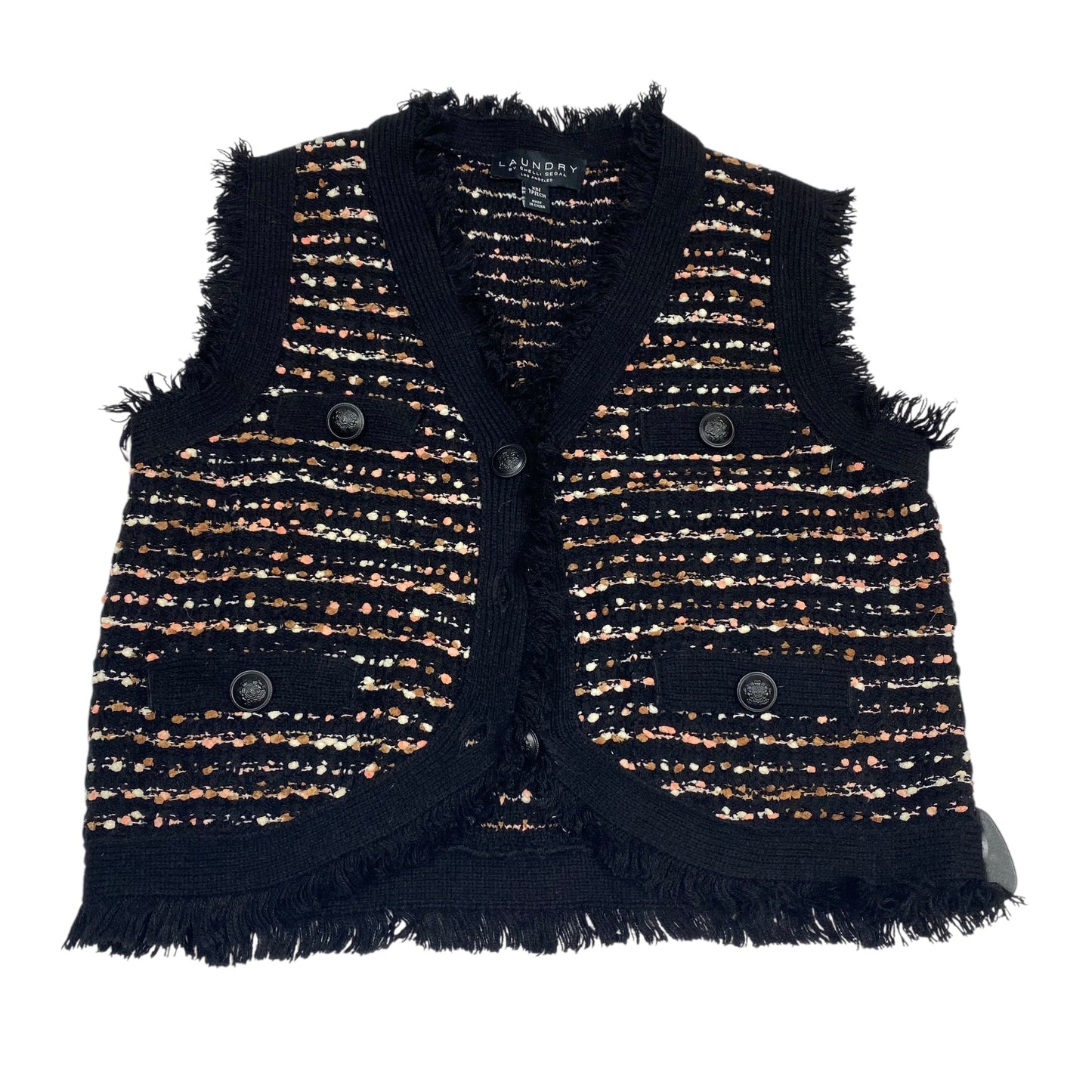 Vest Sweater By Laundry In Black, Size:Xs