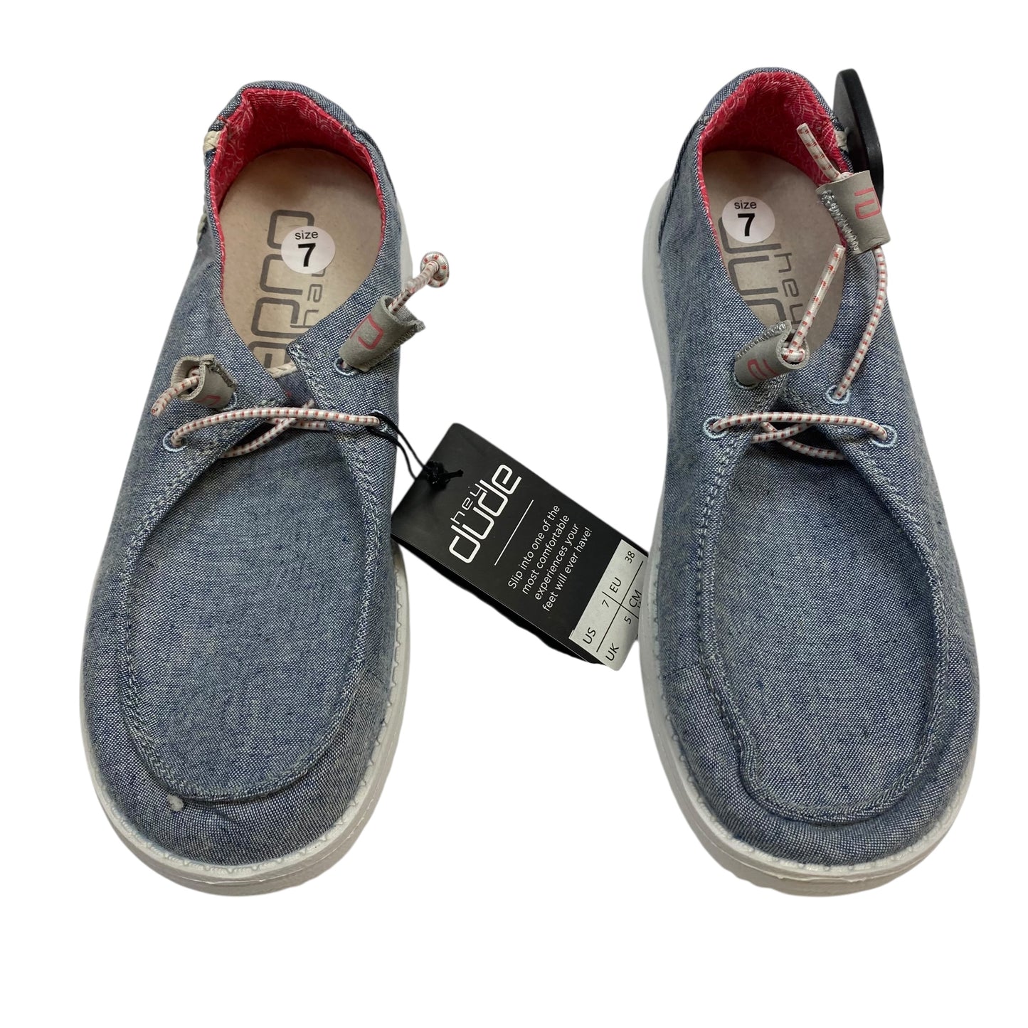 Shoes Flats By Hey Dude In Blue, Size:7