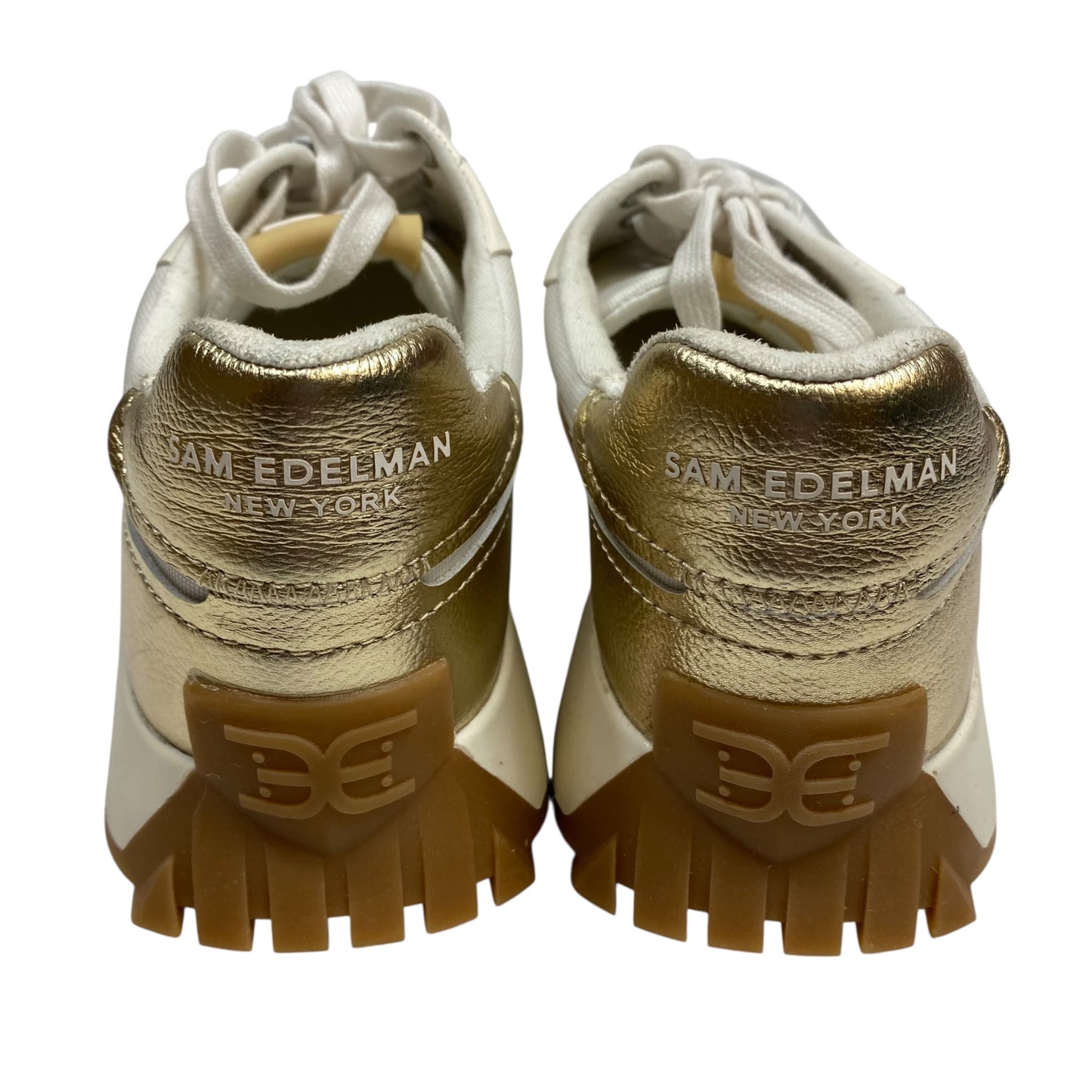 Shoes Sneakers By Sam Edelman In Gold & White, Size:8