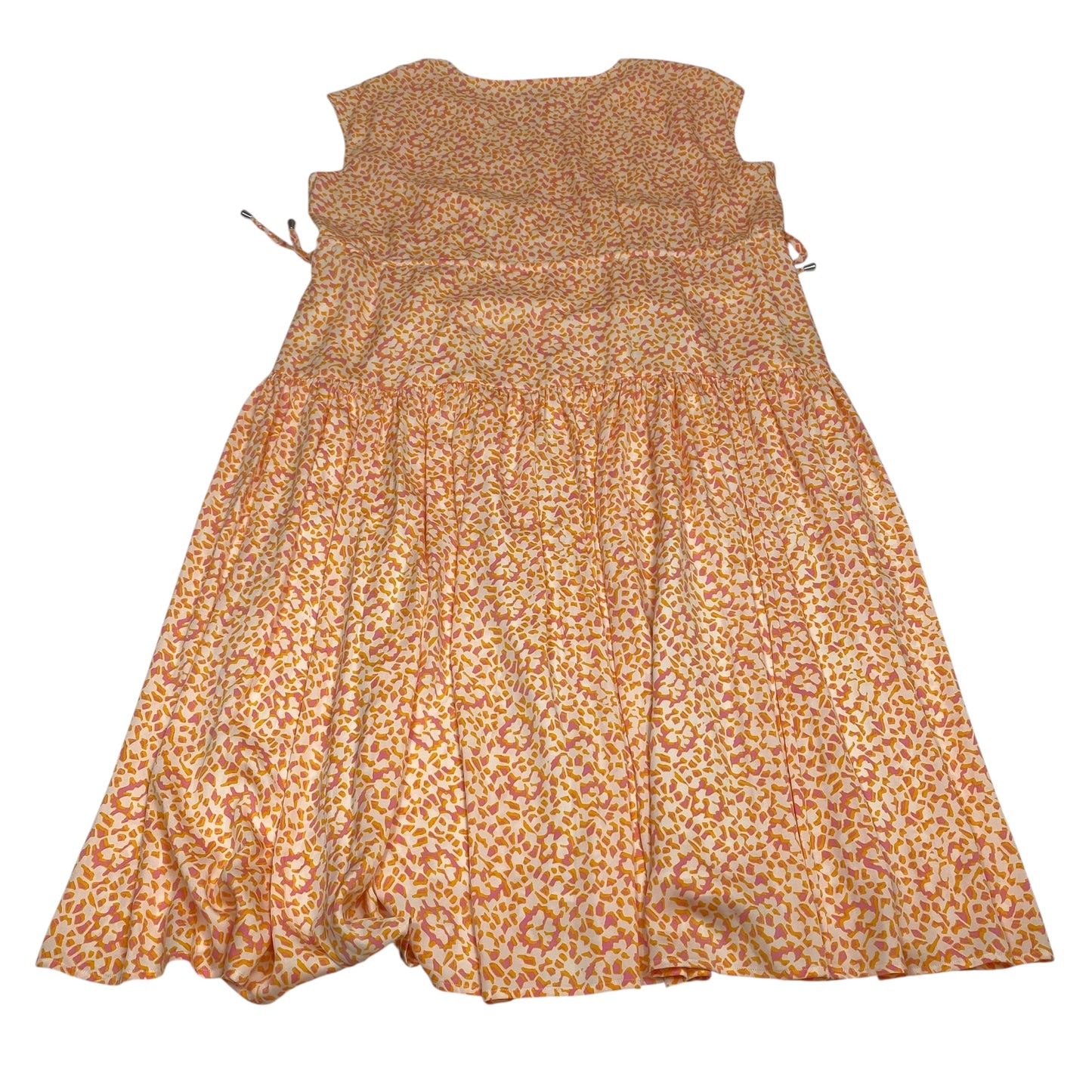 Dress Casual Midi By Nordstrom In Orange & Pink, Size:L