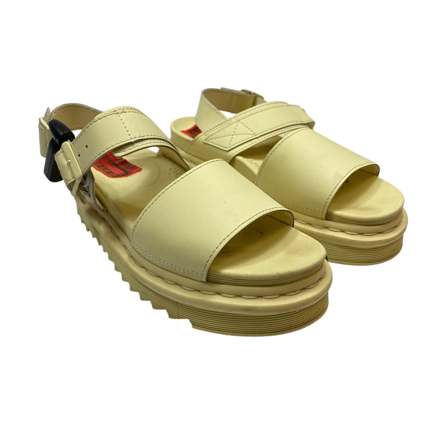 Sandals Designer By Dr Martens In Yellow, Size:7