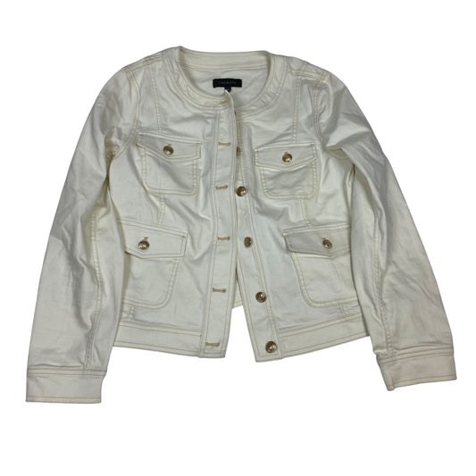 JACKET DENIM by TALBOTS in CREAM DENIM, Size:M