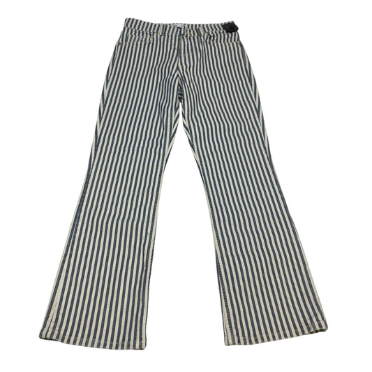 Jeans Straight By Zara In Blue & White, Size:4