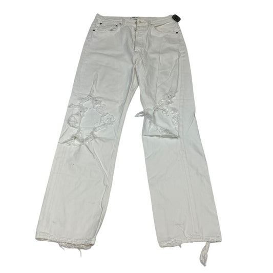 Jeans Designer By Agolde In Cream Denim, Size:4