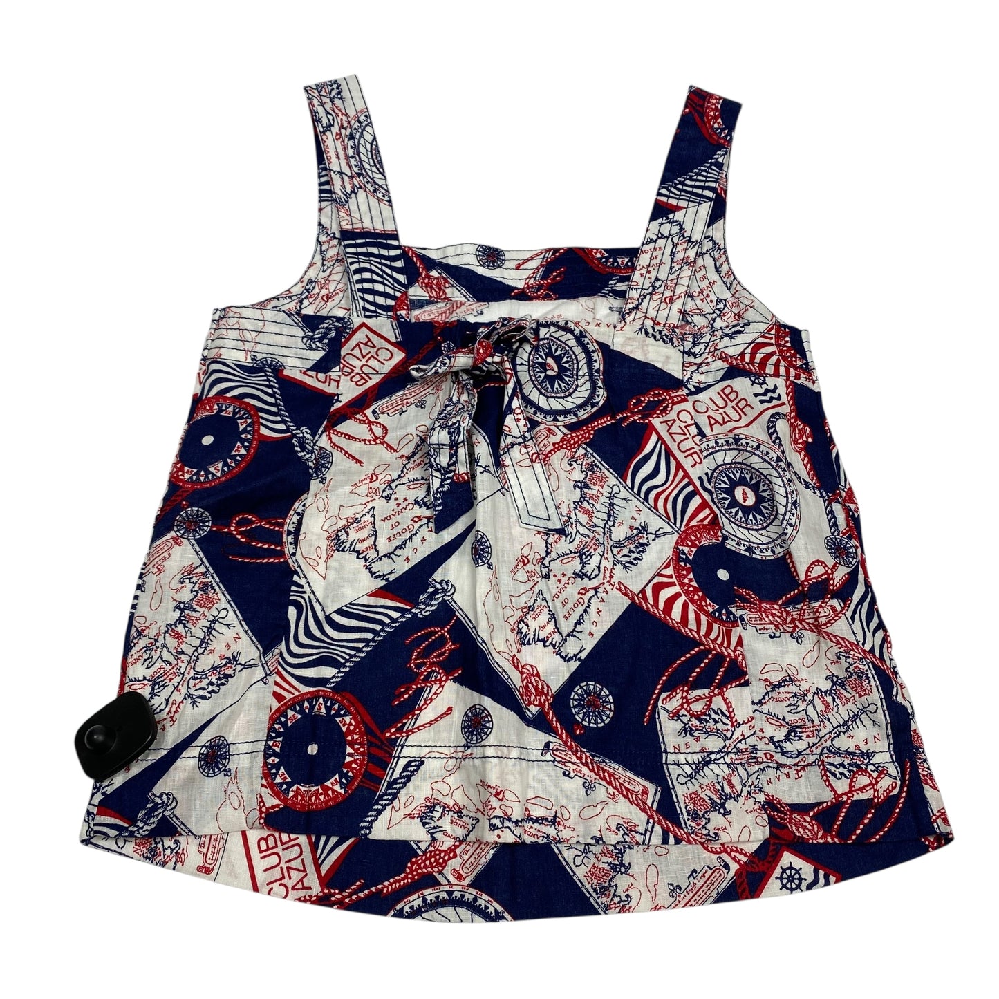 Top Sleeveless By Talbots In Blue Red & White, Size:Xs
