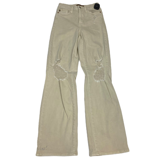 Jeans Flared By Judy Blue In Tan Denim, Size:2