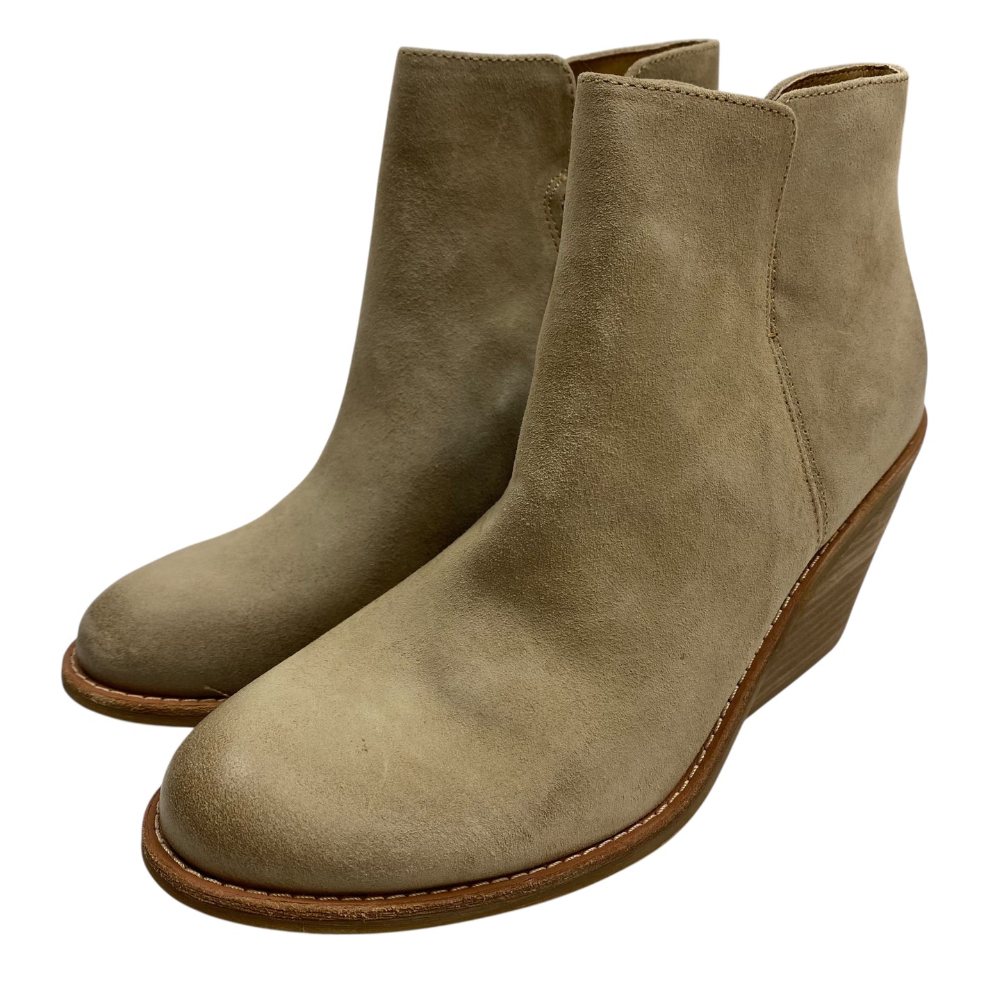 Boots Ankle Flats By Sofft In Tan, Size:8