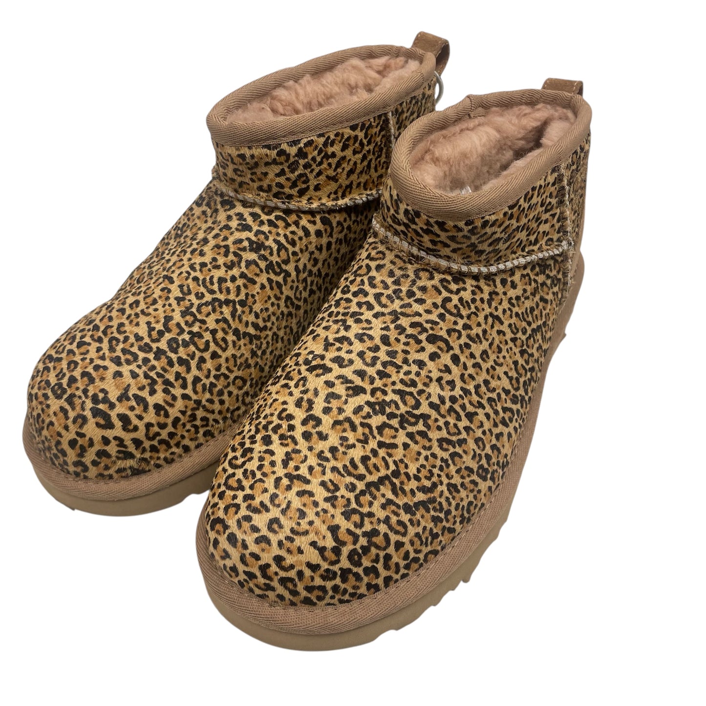 Boots Designer By Ugg In Animal Print, Size:8