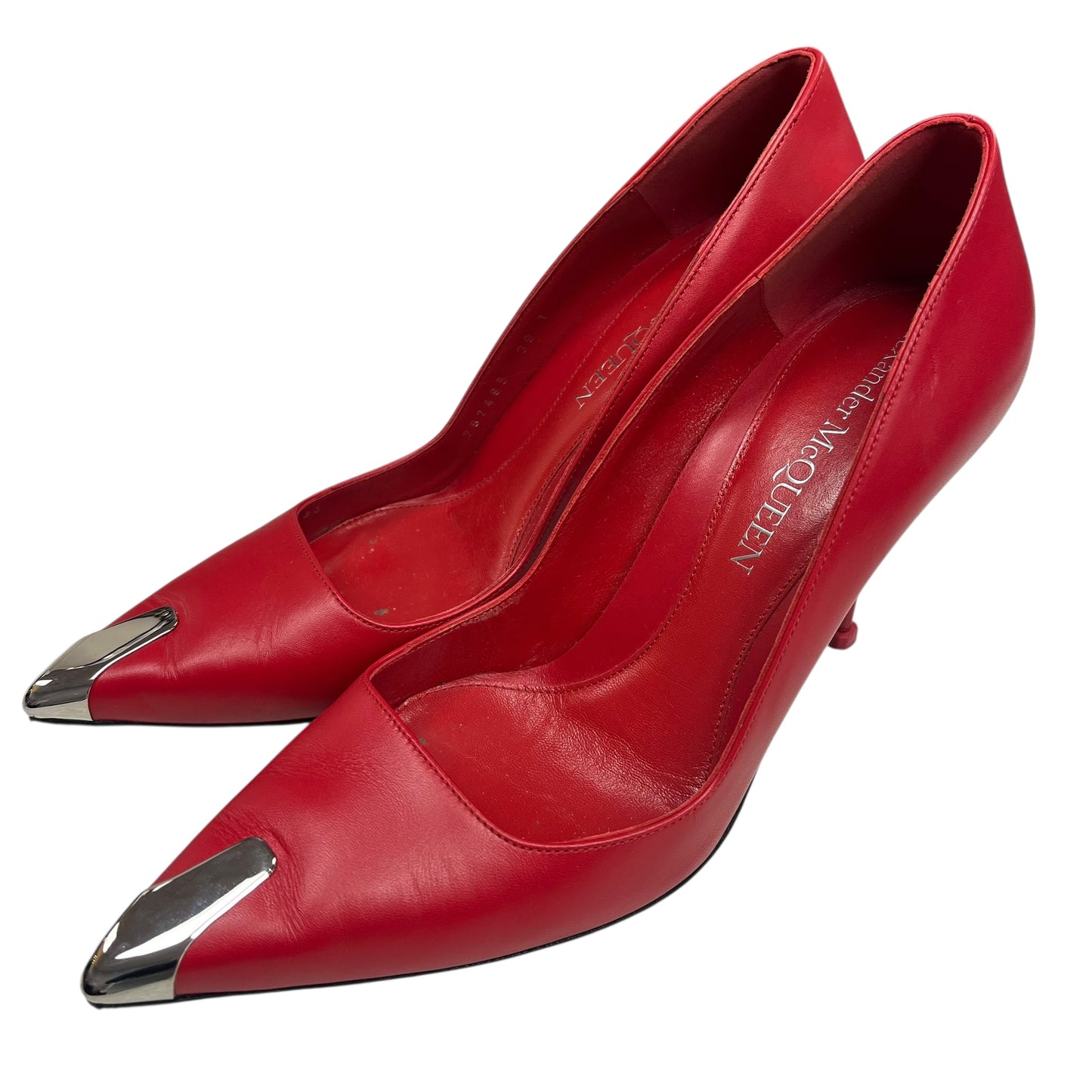 Shoes Luxury Designer By Alexander Mcqueen In Red, Size:9