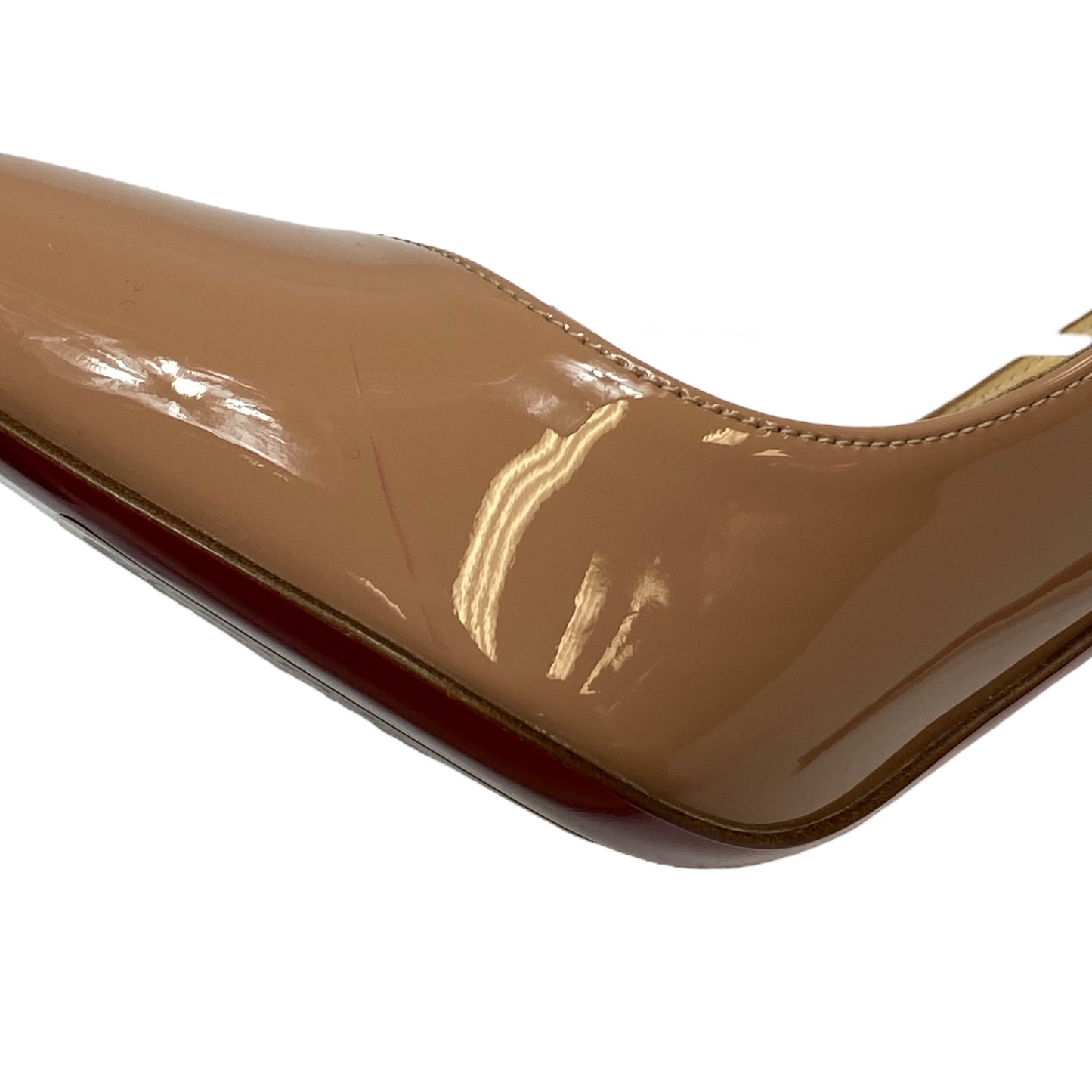 Shoes Luxury Designer By Christian Louboutin In Tan, Size:6.5