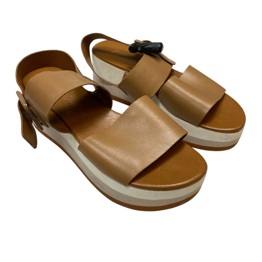 Sandals Heels Platform By Matisse In Tan, Size:7