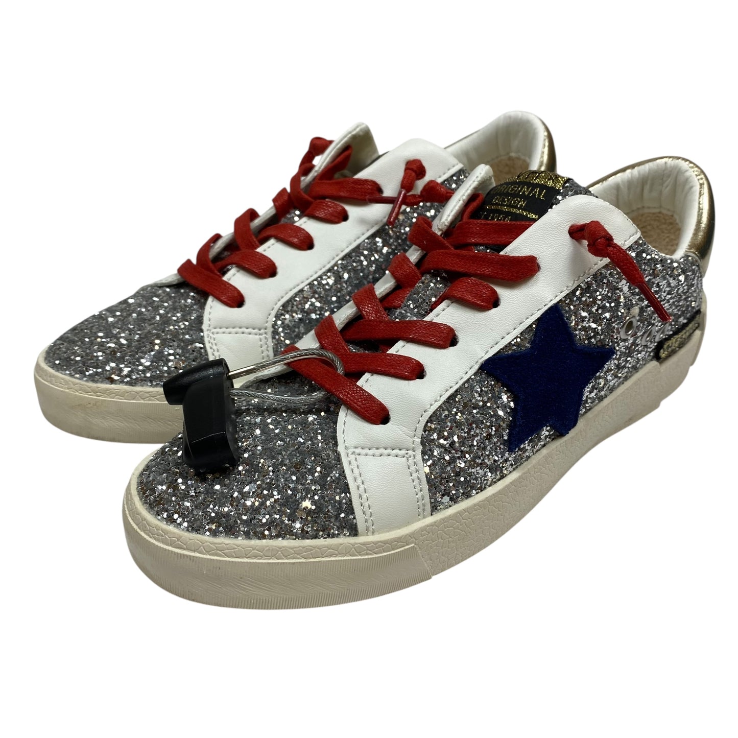 Shoes Sneakers By Vintage Havana In Silver, Size:8.5